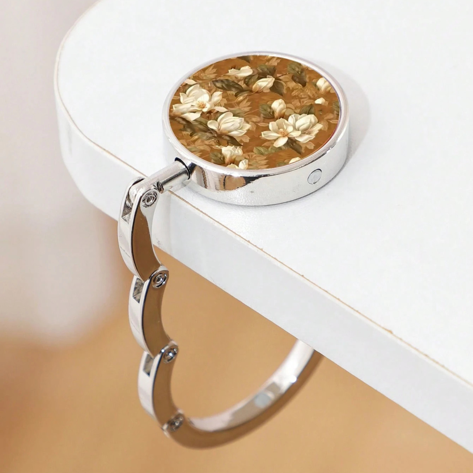 Floral Purse Hook Foldable Handbag Fashionable Table Hanger Wallet Holder Travel
