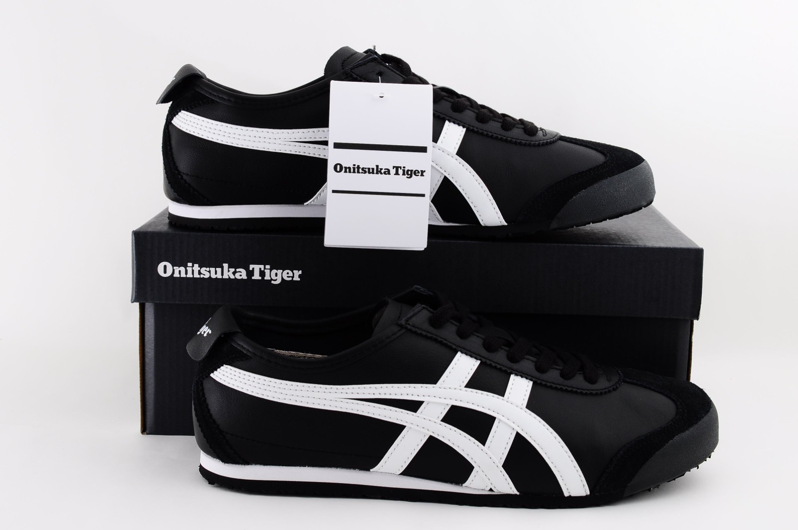 Onitsuka Tiger Genuine MEXICO 66 1183C102 BLACK /WHITE US Buyer No Import duties