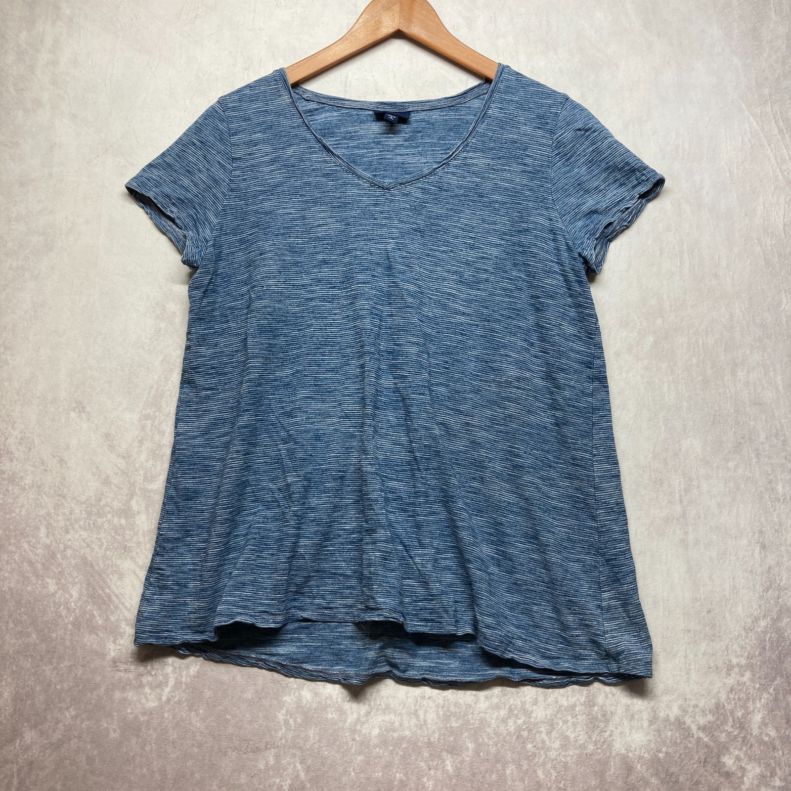 Pure J Jill Indigo Top Medium Petite Blue A-Line Cap Sleeve Tunic