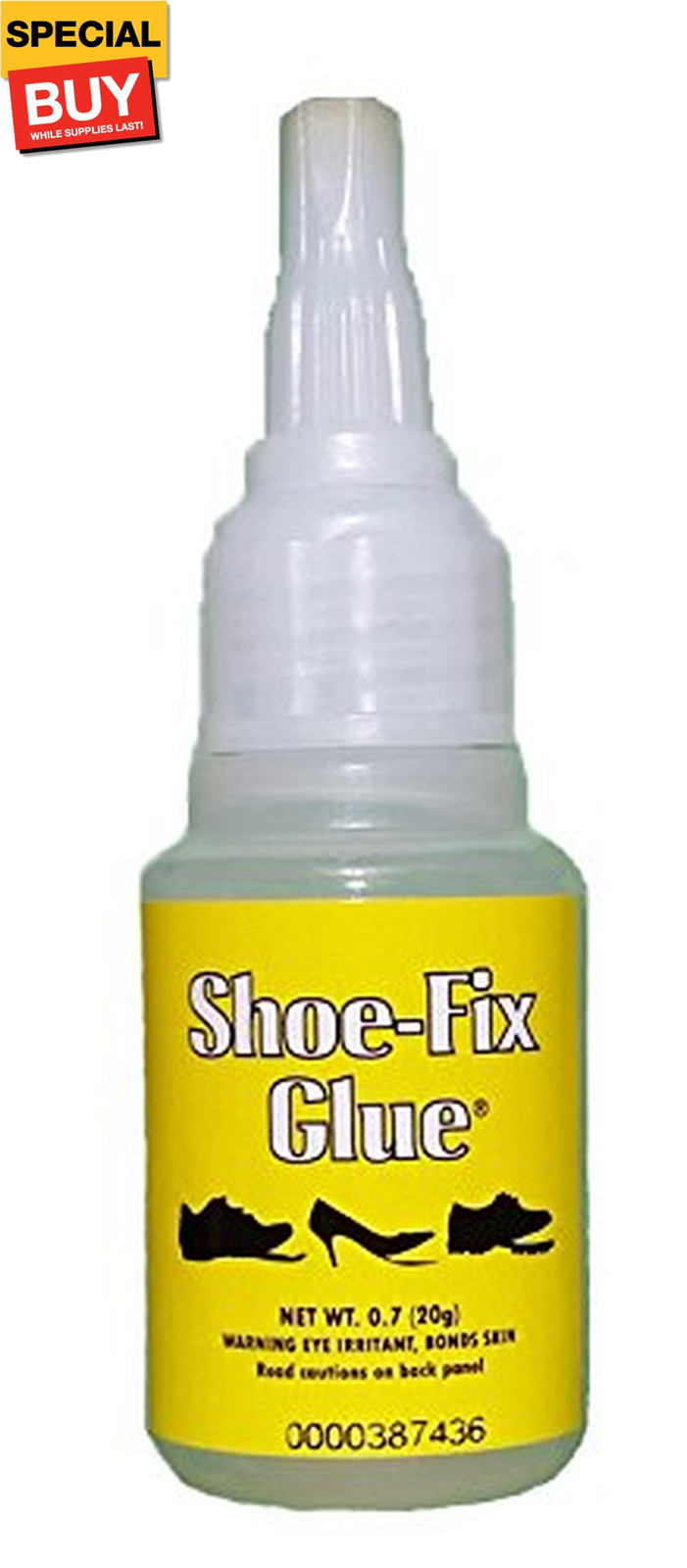 Glue Professional Grade Repair Adhesive for All Footwear Instant Bond, Clear Dry