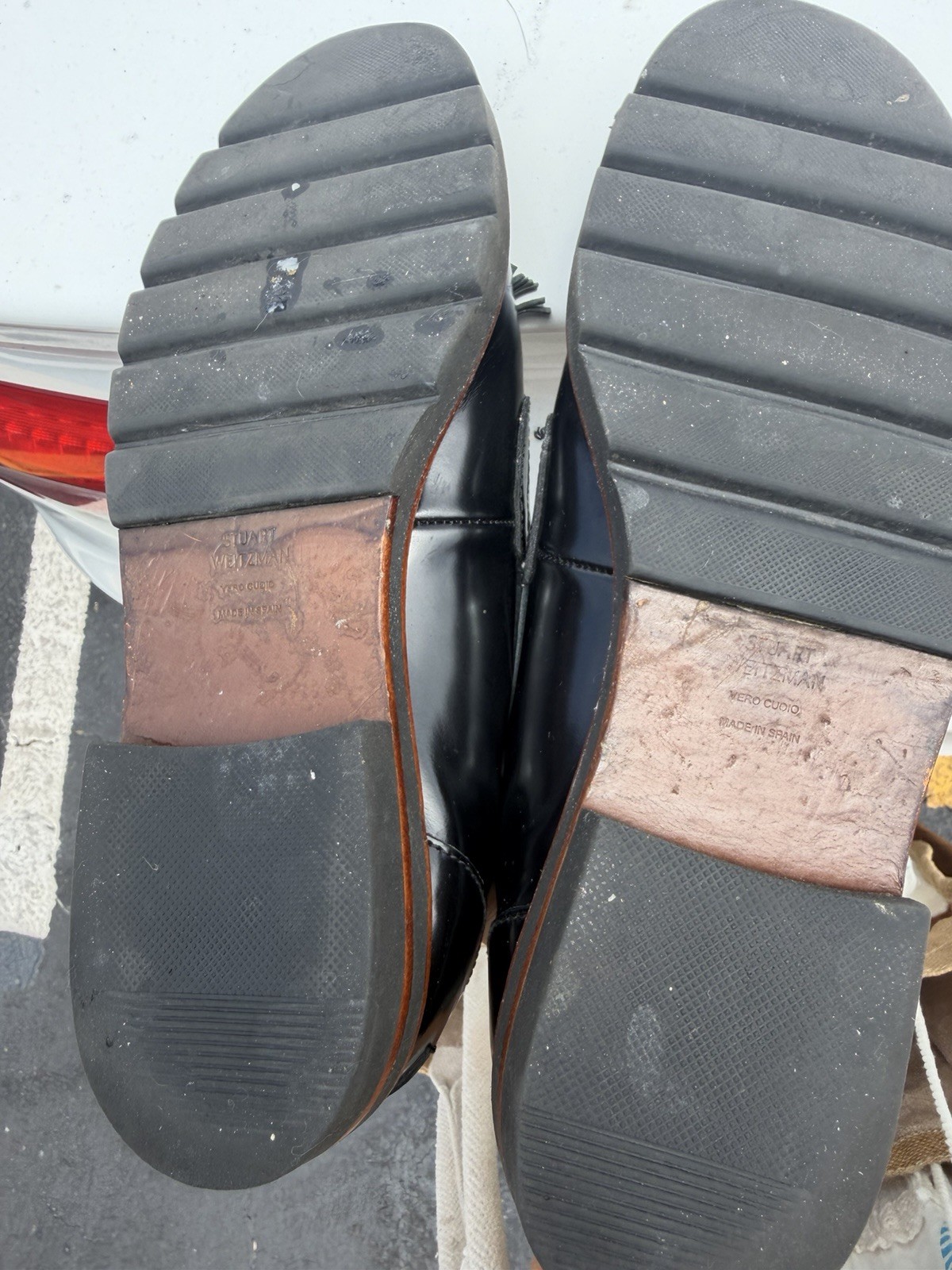 Made in Spain Luxury Patent Leather loafers Stewart weitzman shoes size 8
