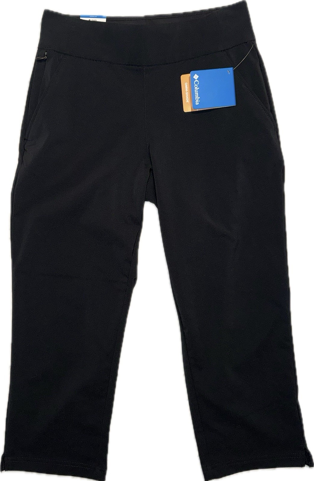 Columbia Women’s All Seasons Black Capri Omni-Shade/Wick Sz S Ins 23” NWT