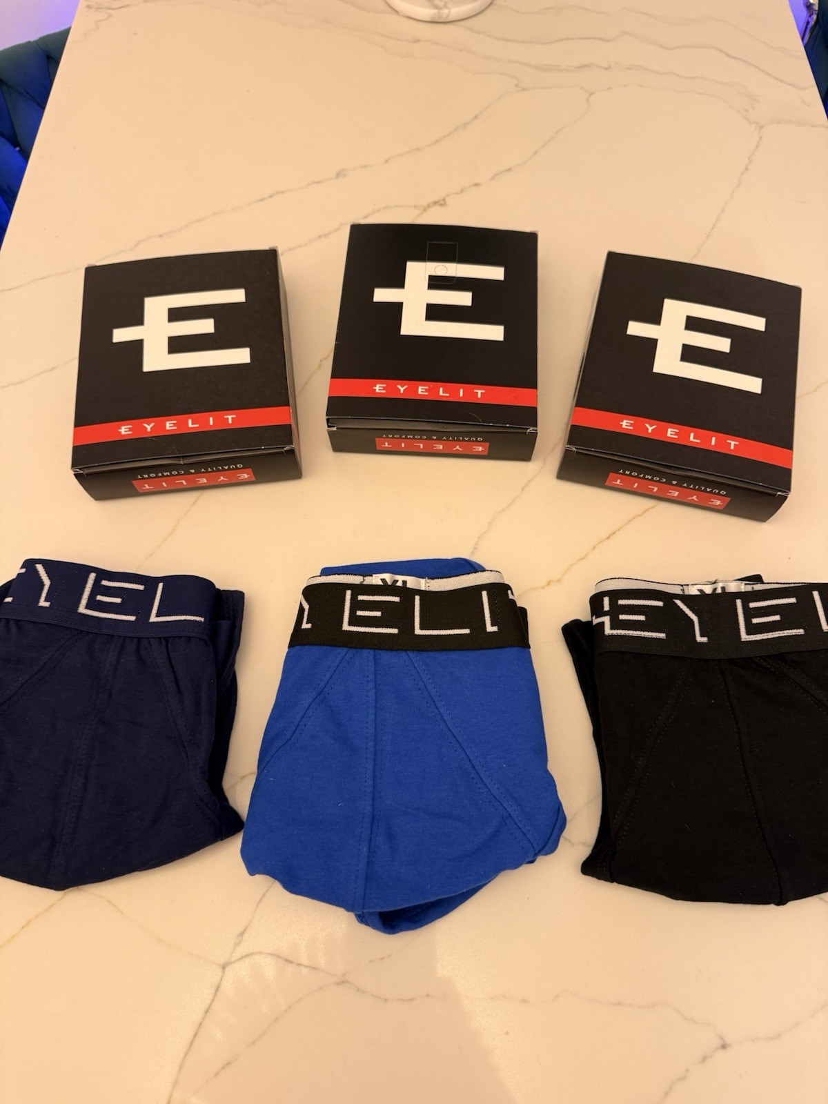 Eyelit Men’s Briefs – 3 Pack – Premium Cotton – Size XL – New In Box