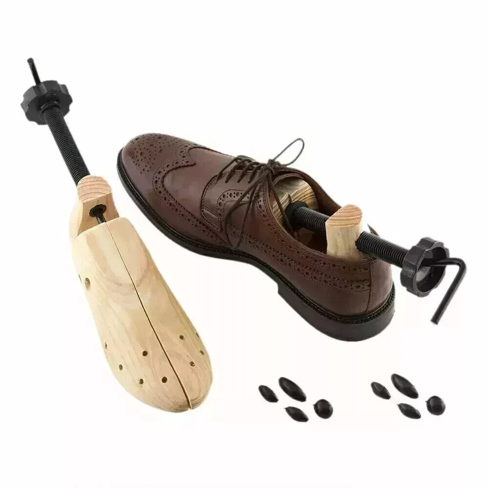 2025 One Pair 2-way Wooden Adjustable Shoe Stretcher for Men Women Size 9-13