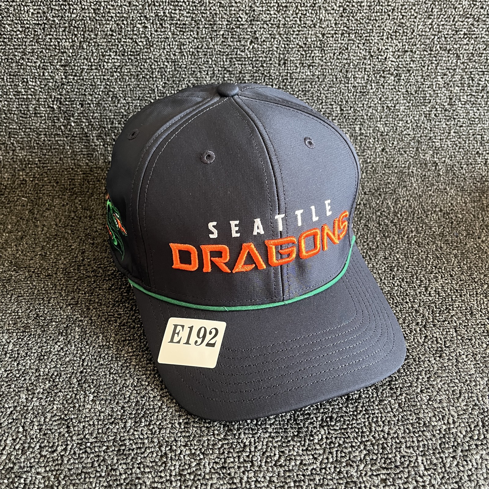 ’47 Football Seattle Dragons Snapback Structured Adjustable Grey Orange Green Ba