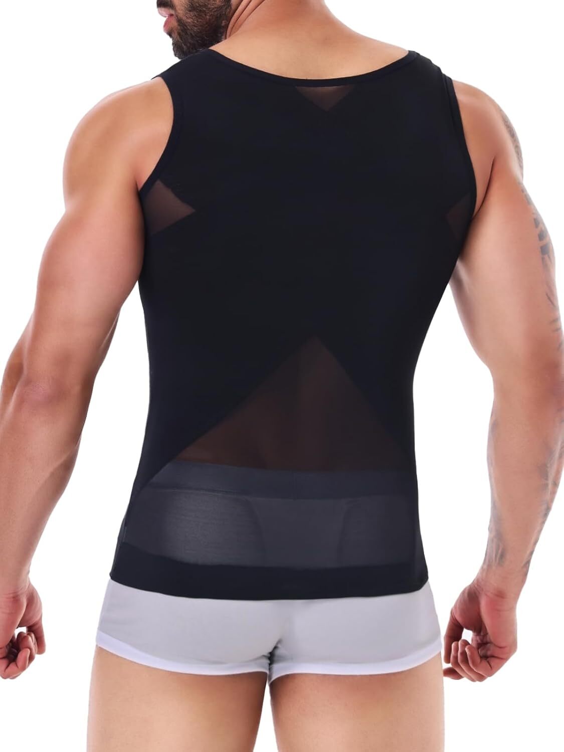 Men Slimming Body Shaper Tank Top Abdomen Gynomastica Compression Vest Shirt Gym