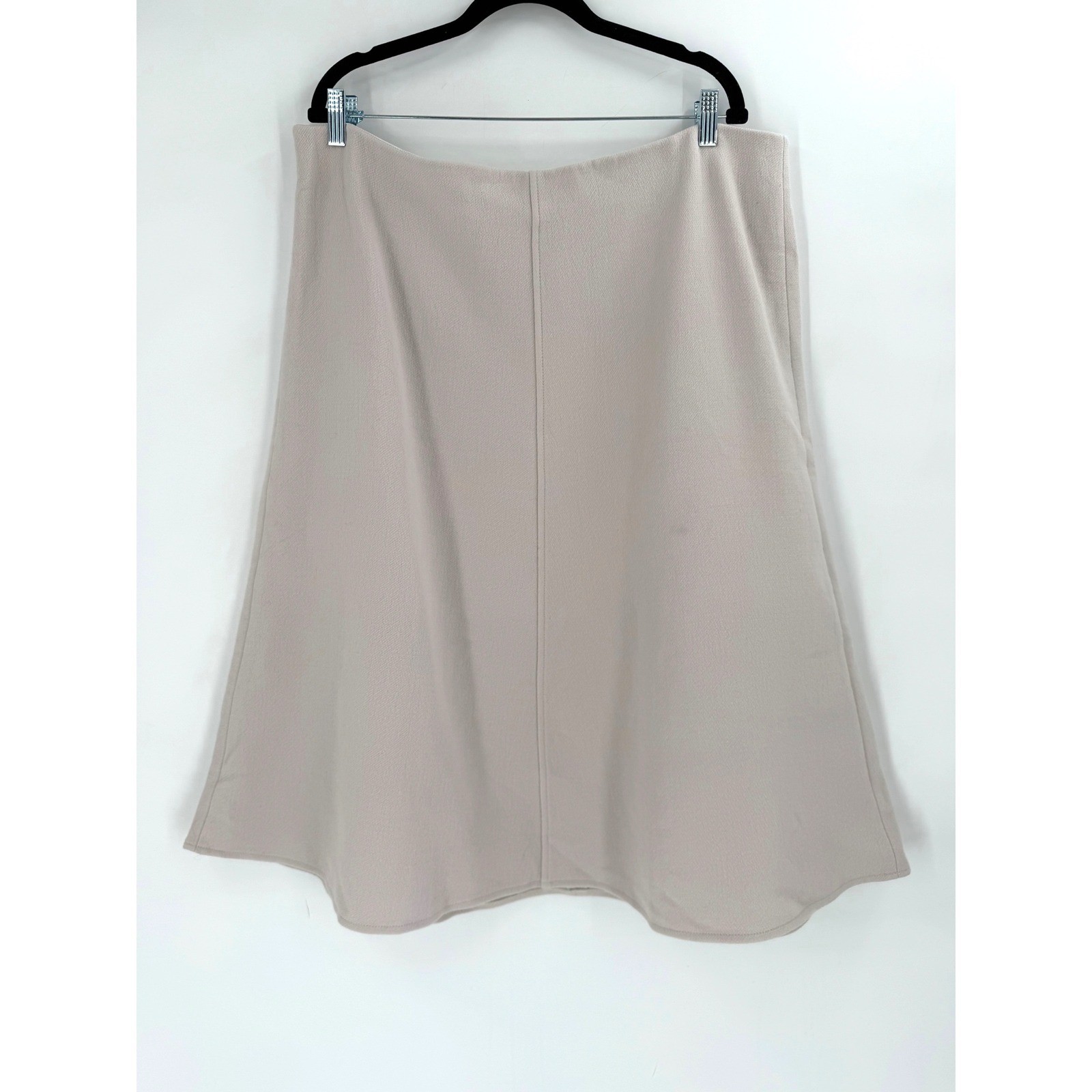 NWT J.Crew Wool Blend A-Line Skirt Size 18 Natural Beige Italian Fabric Classic
