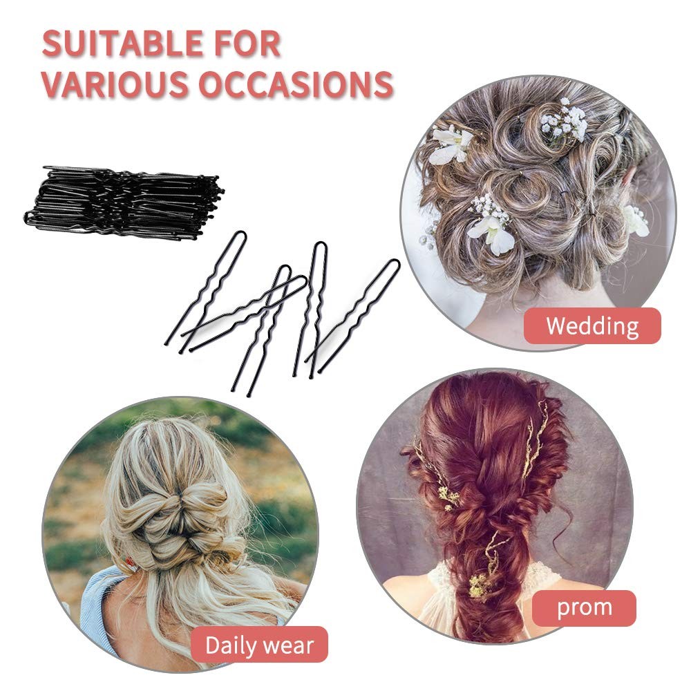 U Shaped IKOCO 2.4 inch Hair Pins for Women’s Ballet Buns with Storage Box
