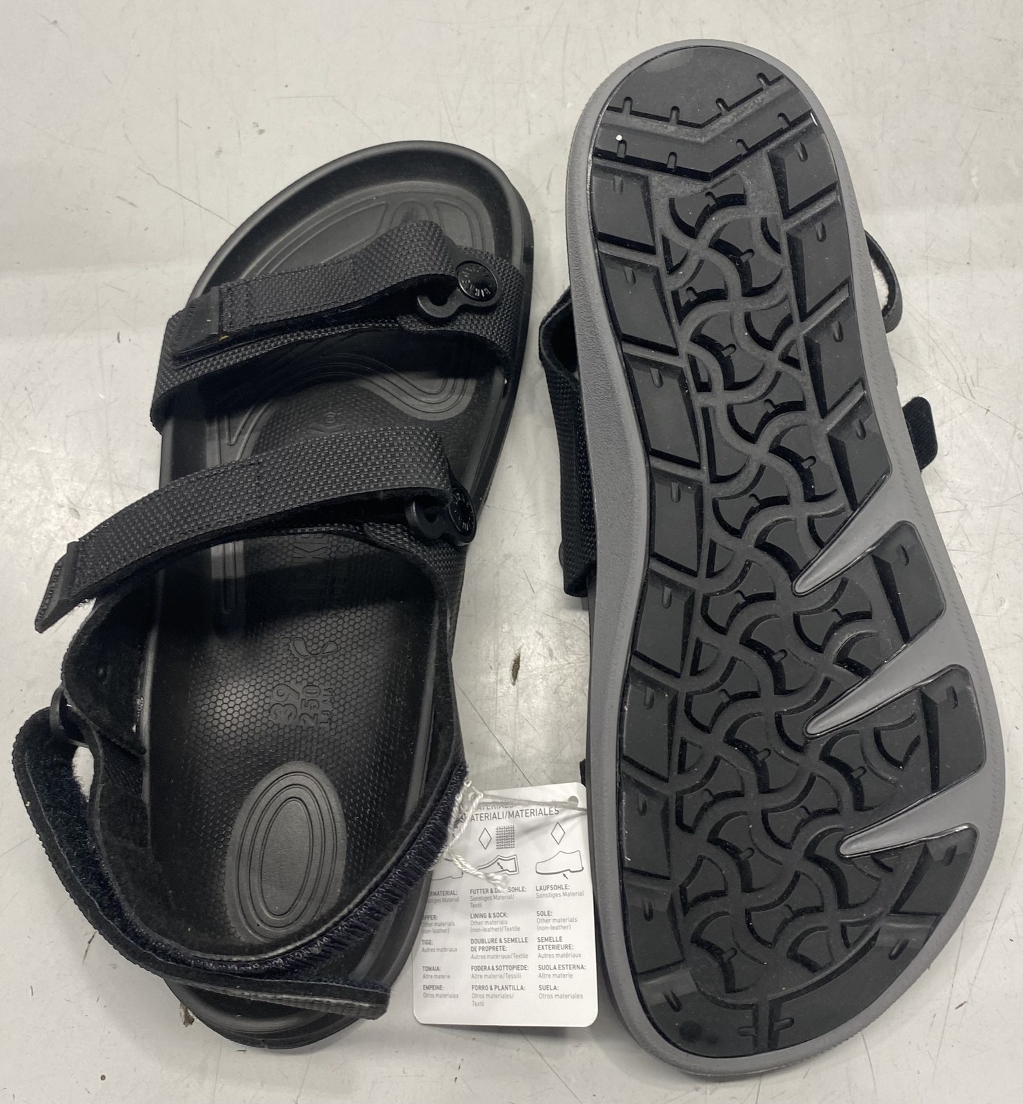 Birkenstock Unisex W8 M6 Kalahari Sandals Black