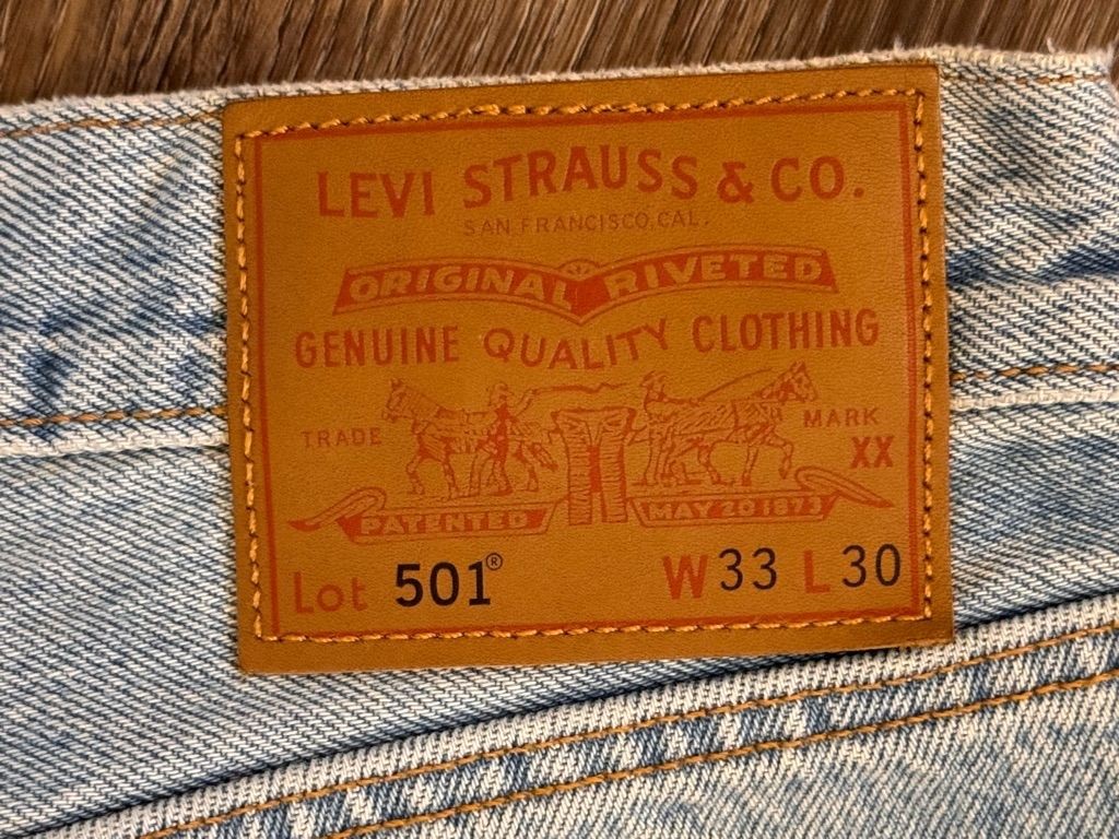LEVI’S Men’s Premium 501 Original SUMMER LOVE JEANS Festival Groovy Sz 33×30