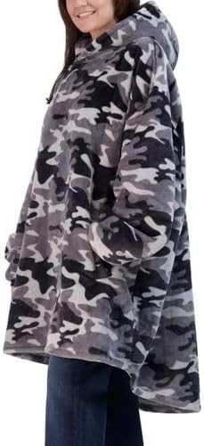 The Wayy Big Plush Oversized Hoodie Lined Unisex One Size Camo Ribbed Cuffs