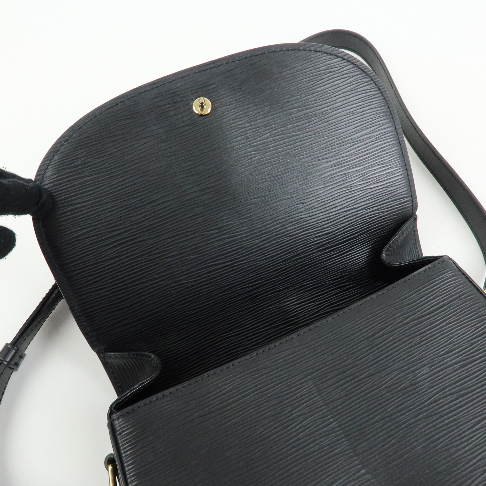 Louis Vuitton Epi Saint Cloud Shoulder Crossbody Bag Noir M52192 Auth Used F/S