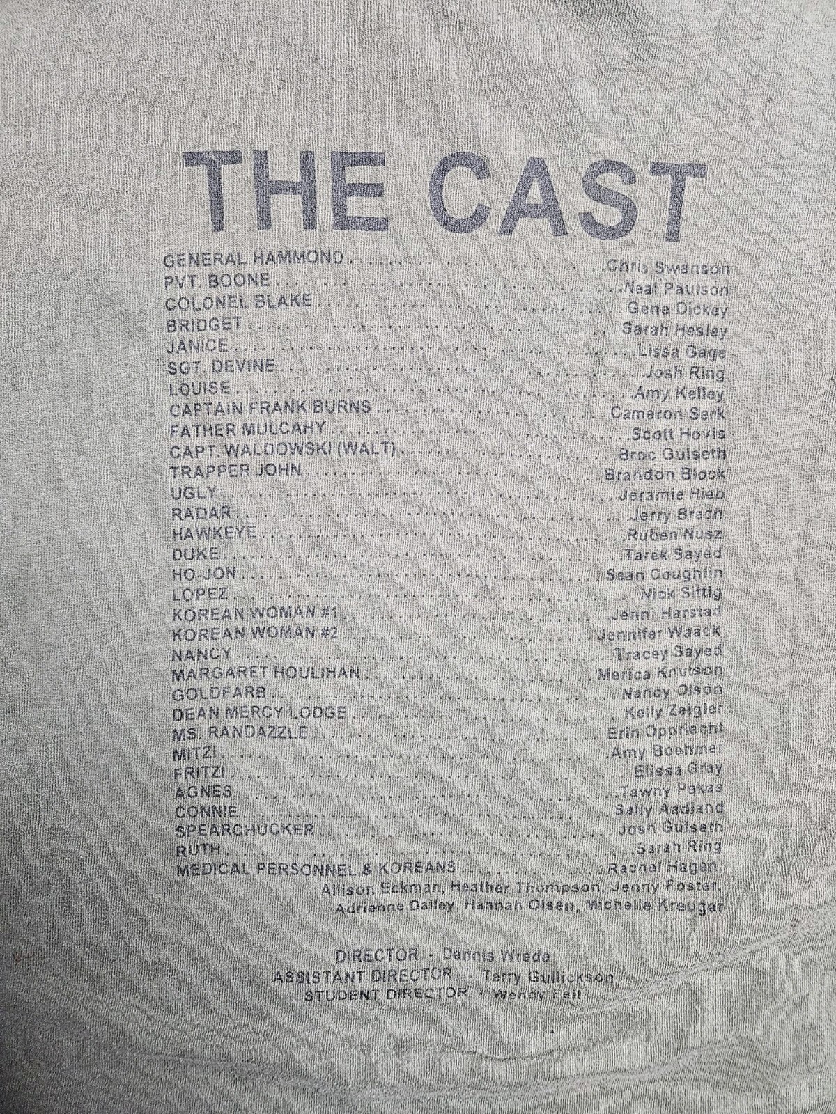 Vintage 80s MASH TV Show Cast Promo M*A*S*H Tee Shirt Single Stitch XL