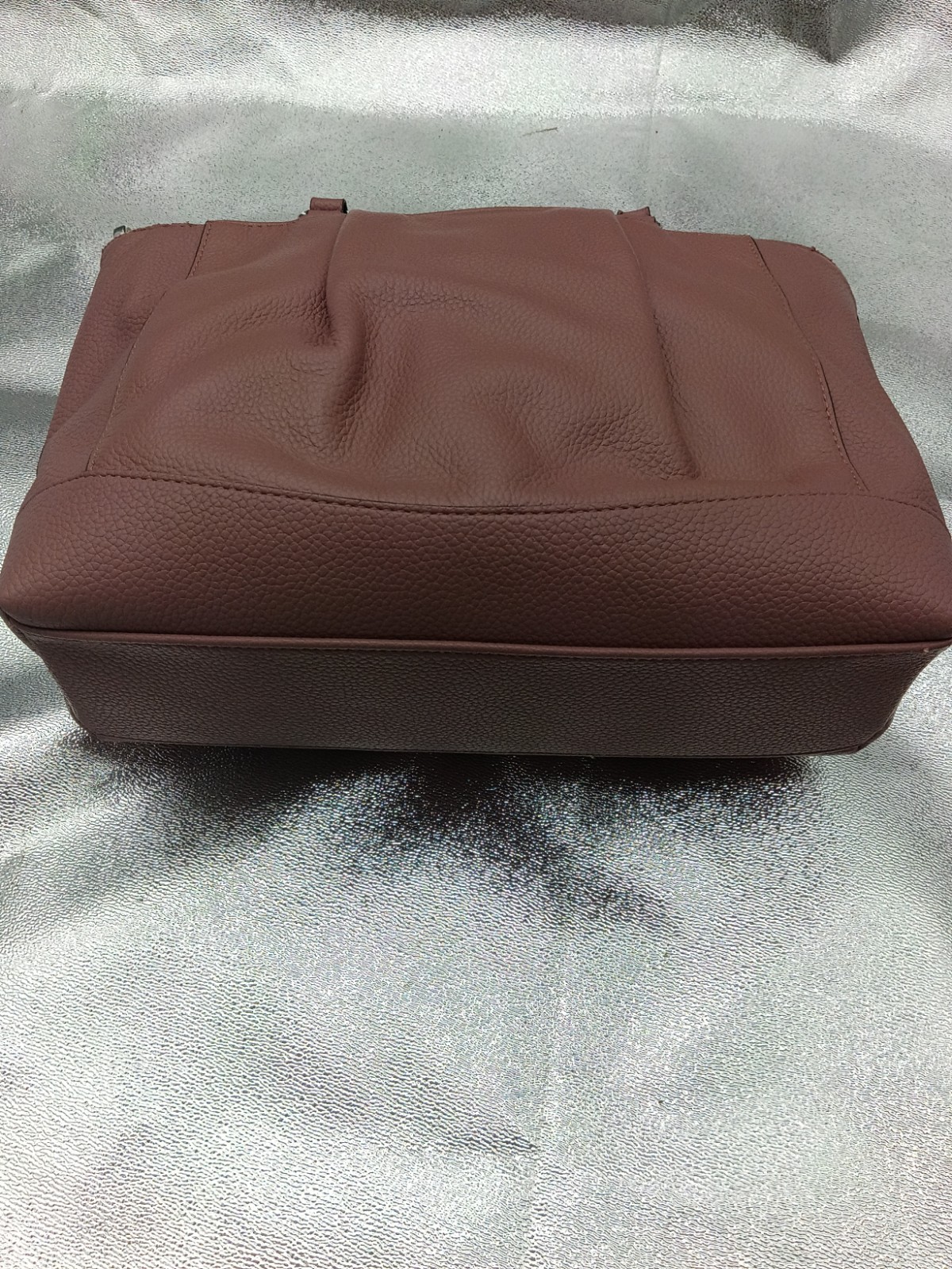 Giani Bernini Mauve Satchel Top Handle Bag Braided Handle Detachable Strap