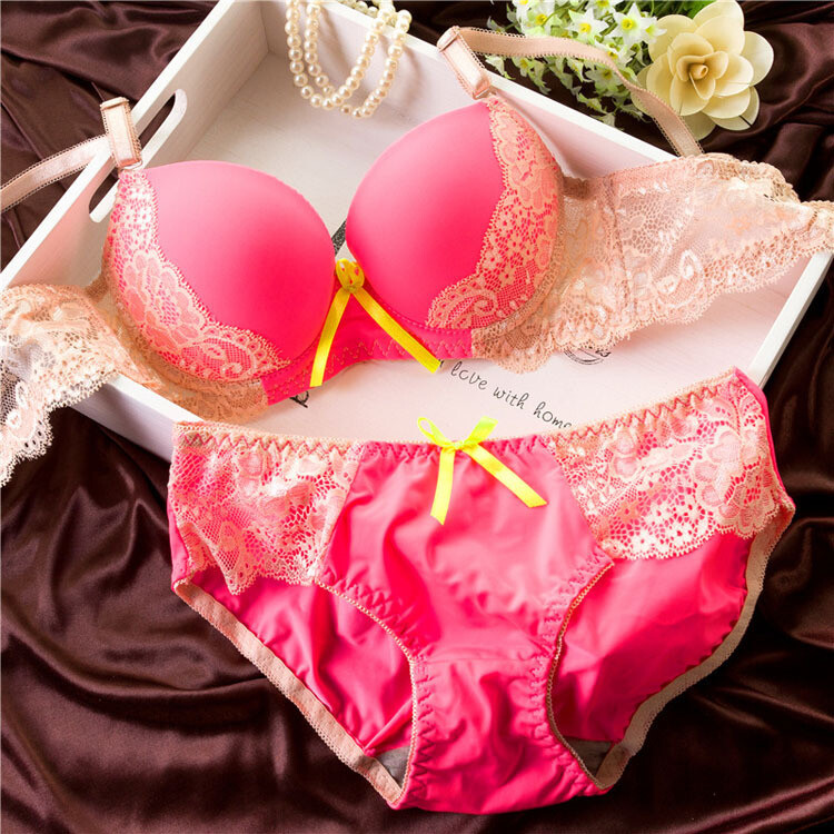 Lace Women Bra And Panties Underwear Push Up Bra Set 32-42ABC Lingerie Bralette