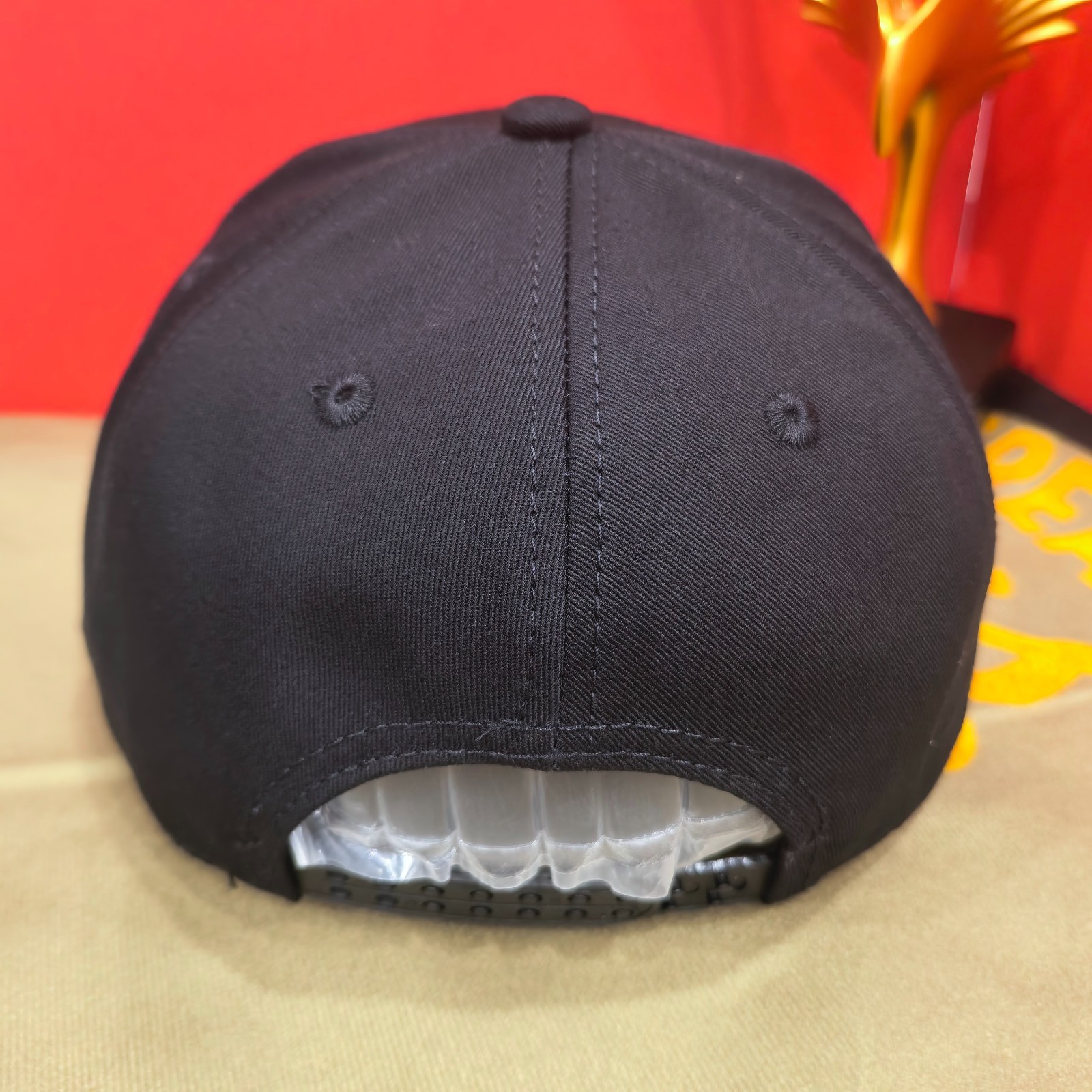 Harley-Davidson Black Adjustable Flat-Brim Cap Gray-White Lettering Logo