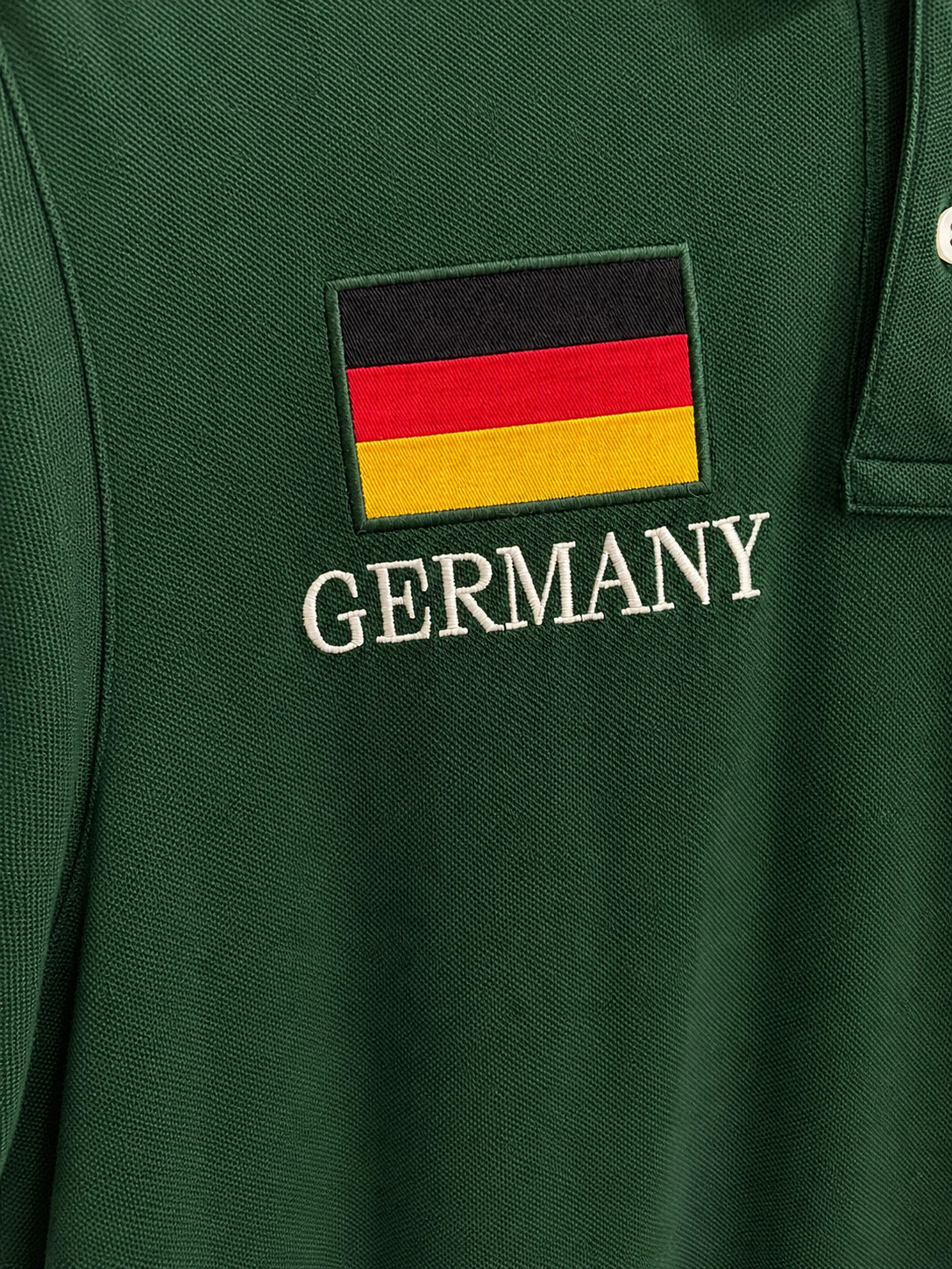 Polo Ralph Lauren Germany Big Pony #3 Long Sleeve Polo Shirt Green Large