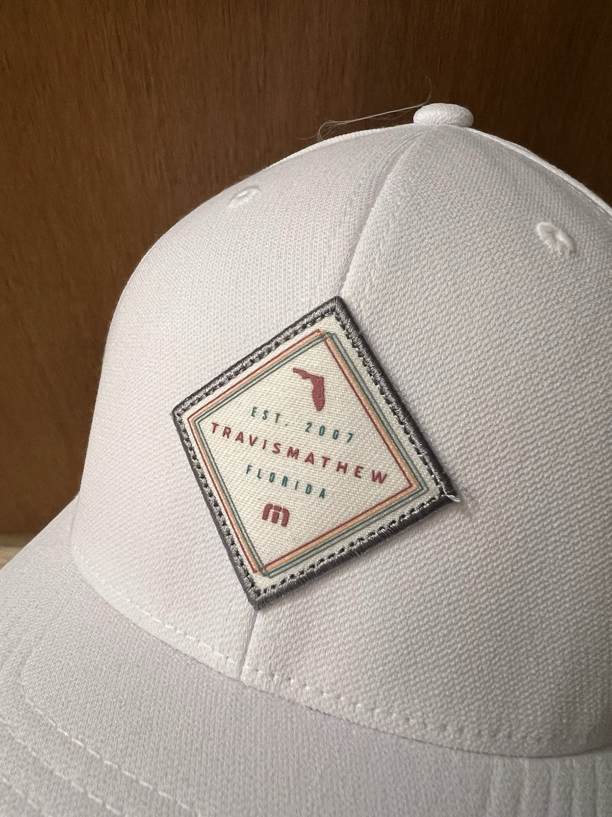 Travis Mathew Florida Hat Loan Shark Snapback One Size Adjustable White FlexFit