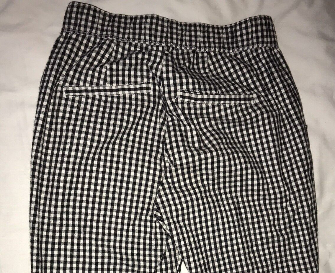 Hollister Black and White Checkered Pants Woman XS