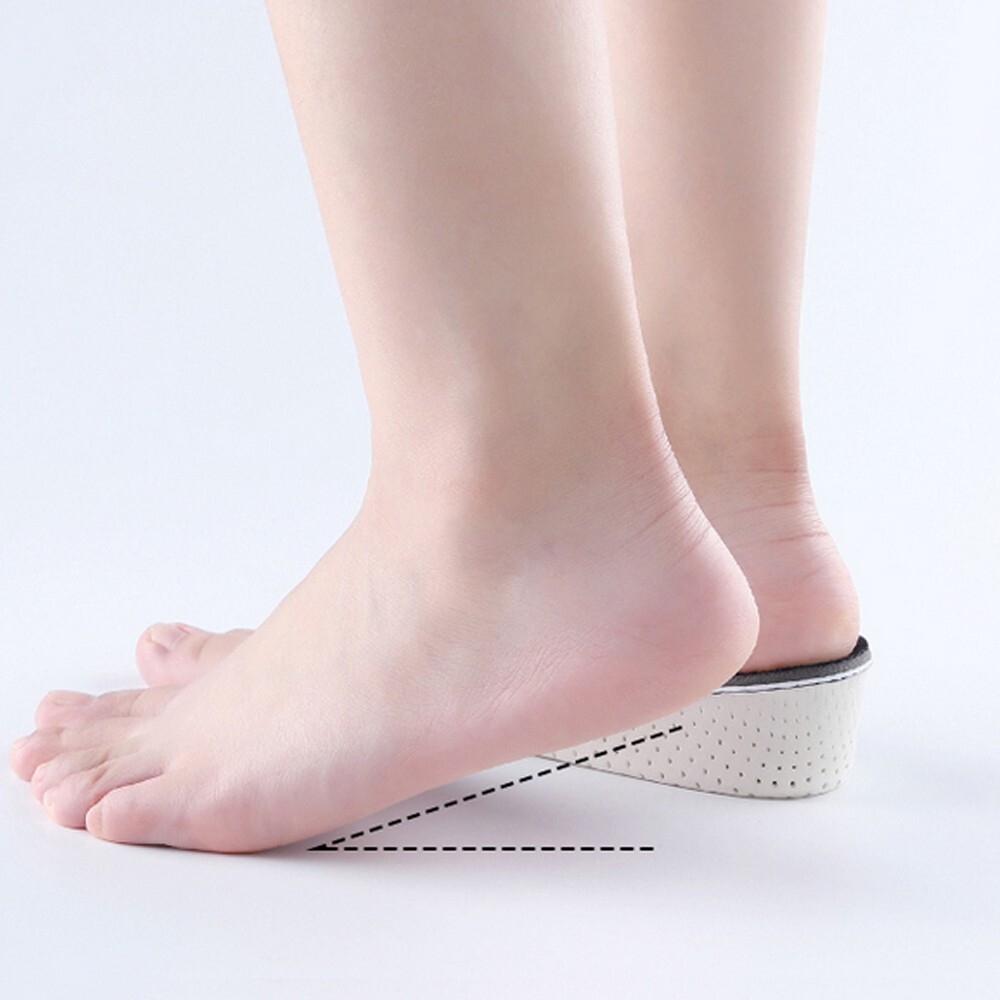 Unisex Heel Lift Insert Shoe Pad Cushion Authentic Shoe Insoles Height 3.8cm