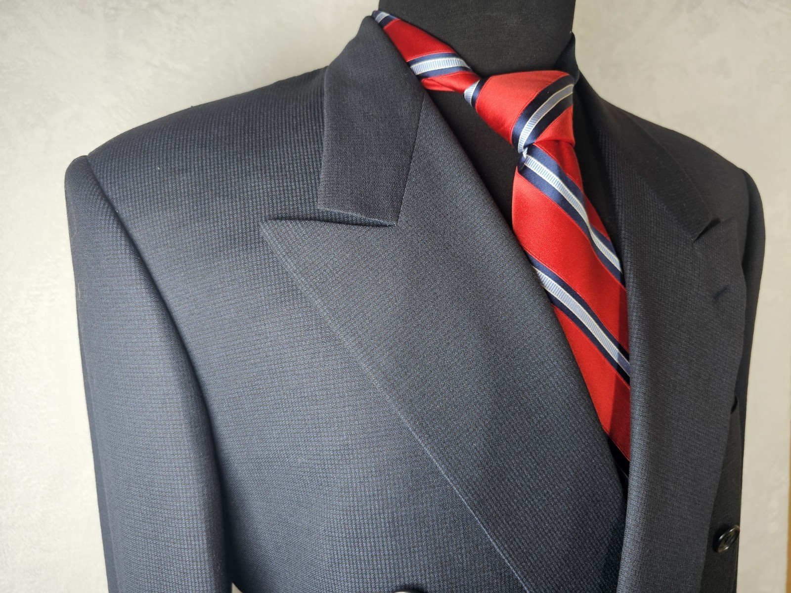 ⭐️🔥Vintage 90s-MINT-RARE-Corneliani-Double Breasted-MICRO CHECK-HOUNDSTOOTH-44R