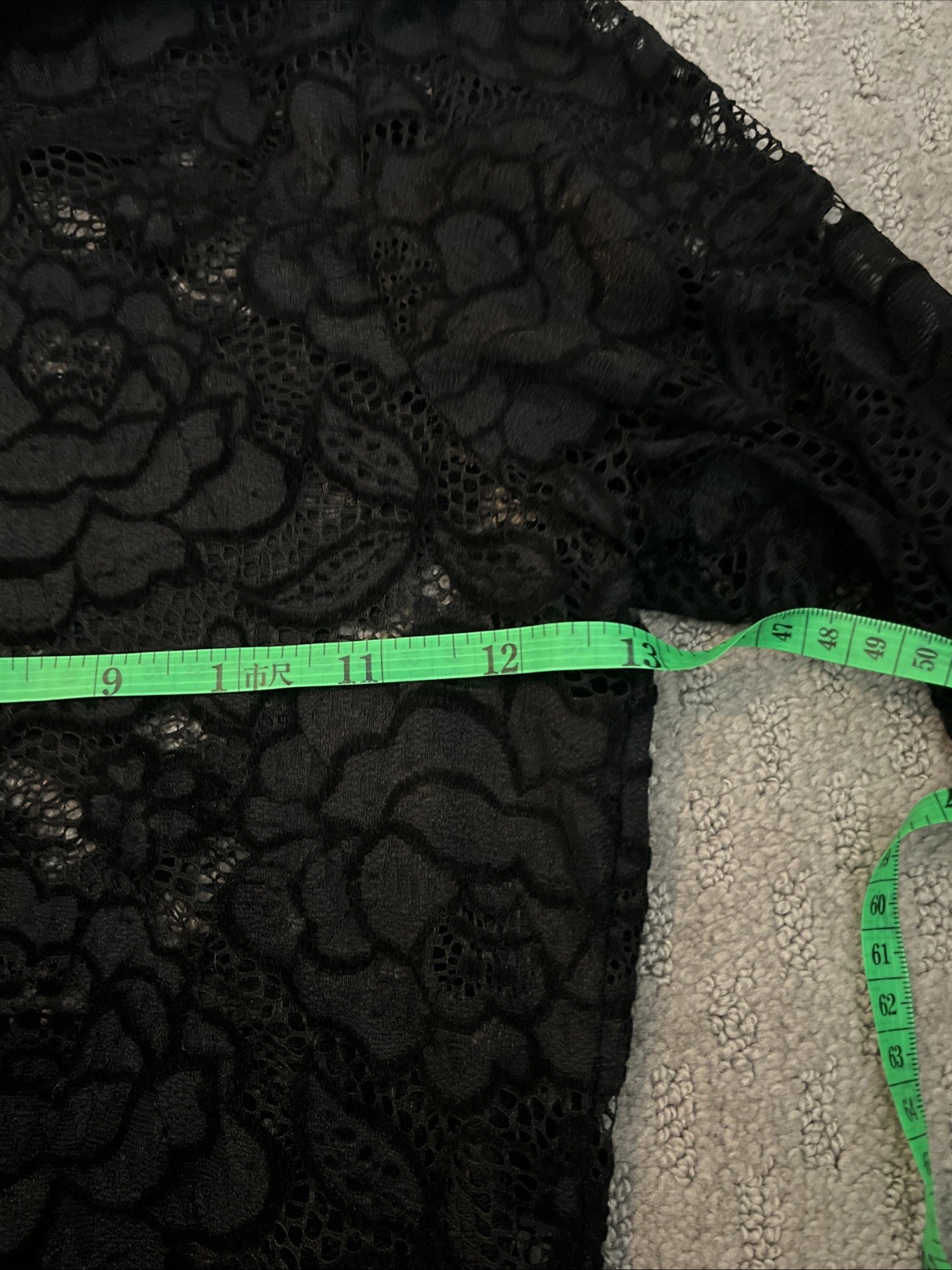 Anne Fontaine Black Lace Velvet Trim Blouse With Matching Velvet Camisole.