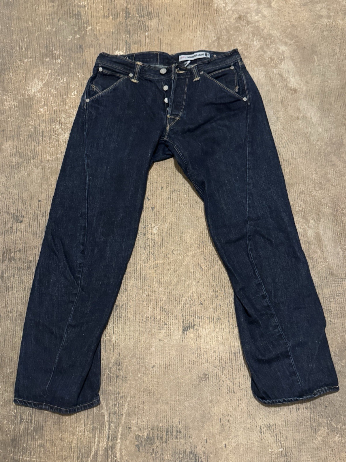 Vintage June 9 1999 RARE Levi’s Engineered Back Buckle Indigo 32×32