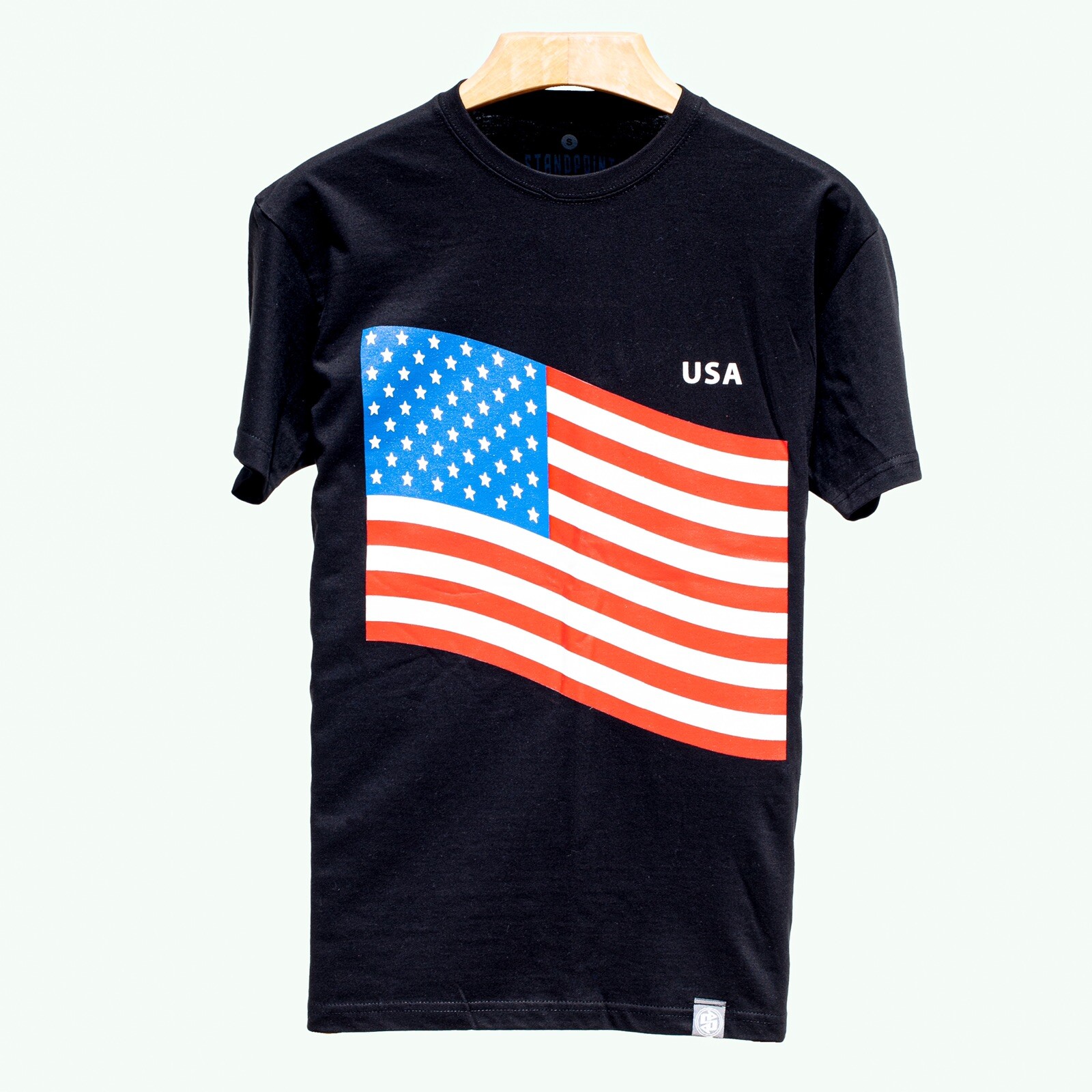 USA flag shirt handmade print customzed art wear apprel Unisex high quality