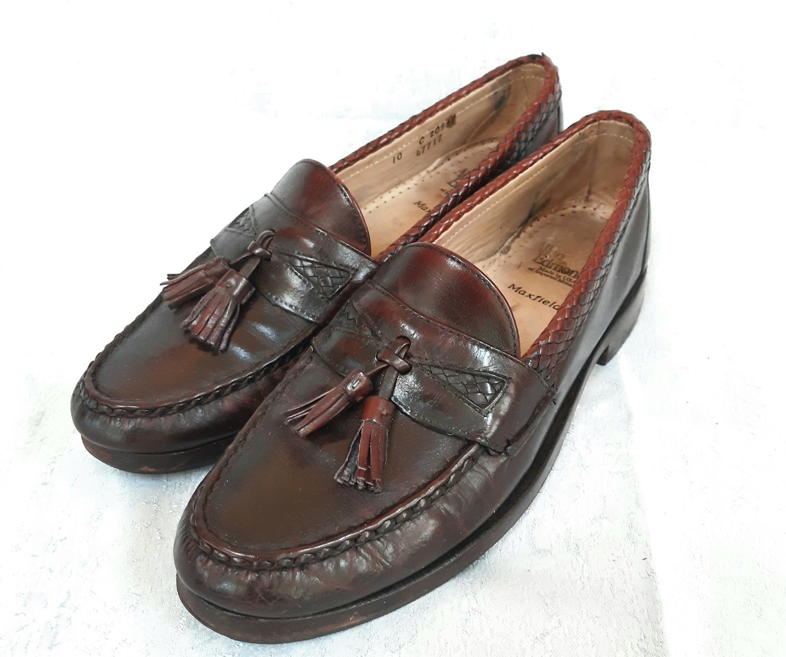 Allen Edmonds Maxfield Burgundy 10 C