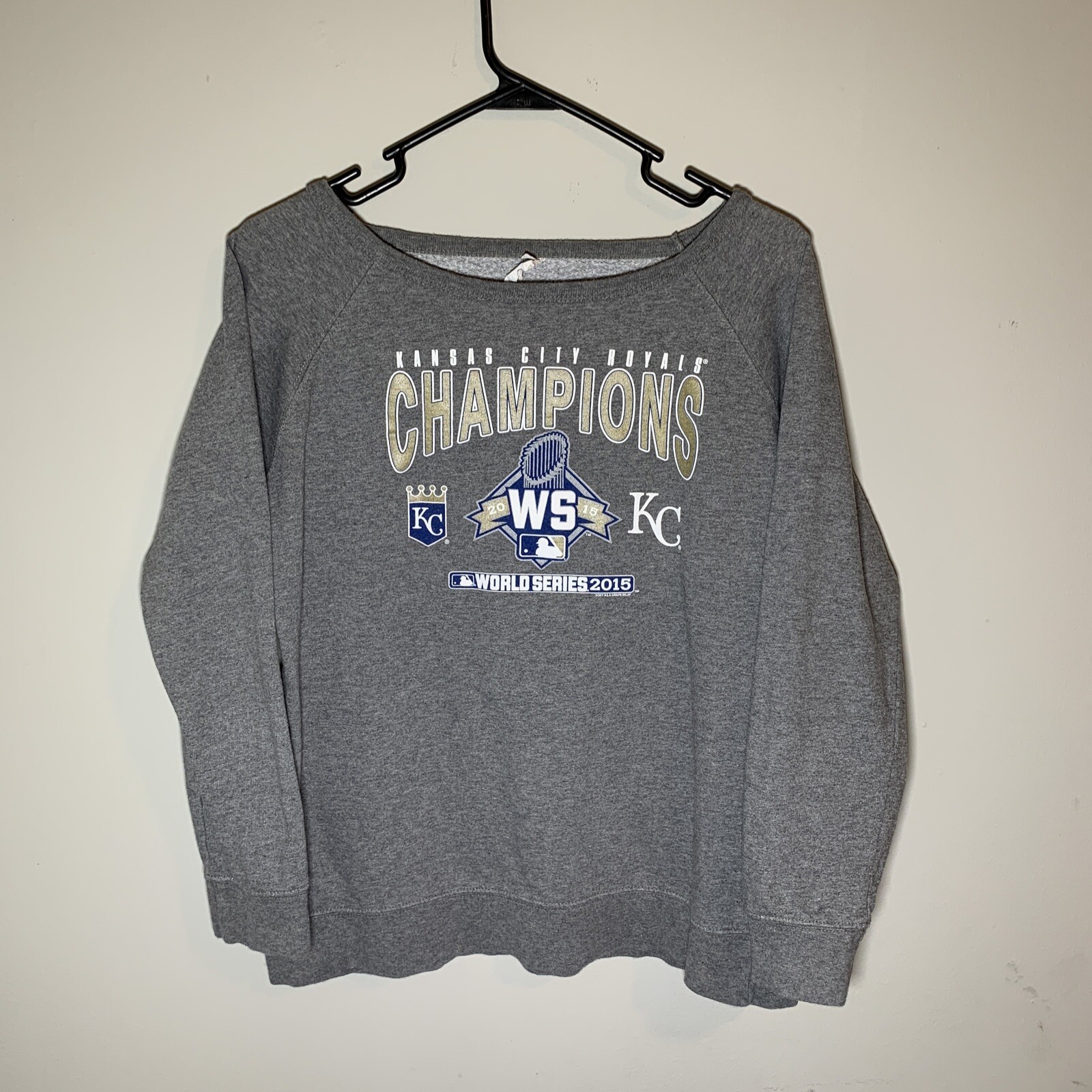 Kansas City Royals 2015 World Series Champions Sweatshirt Women’s Size Large