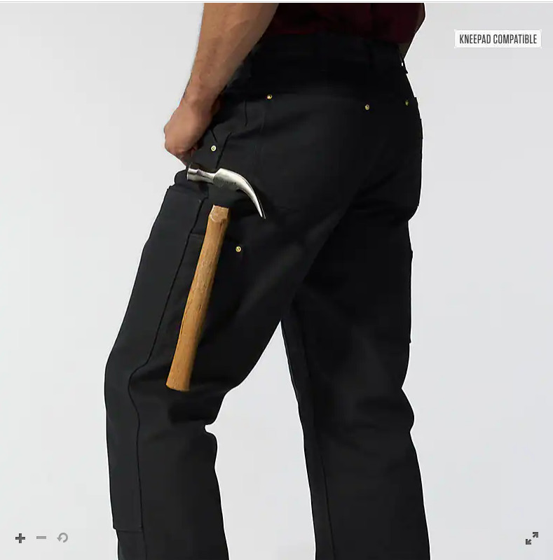 CARHARTT Iconic B01 Firm Duck Double-Front Dungaree – Black NEW