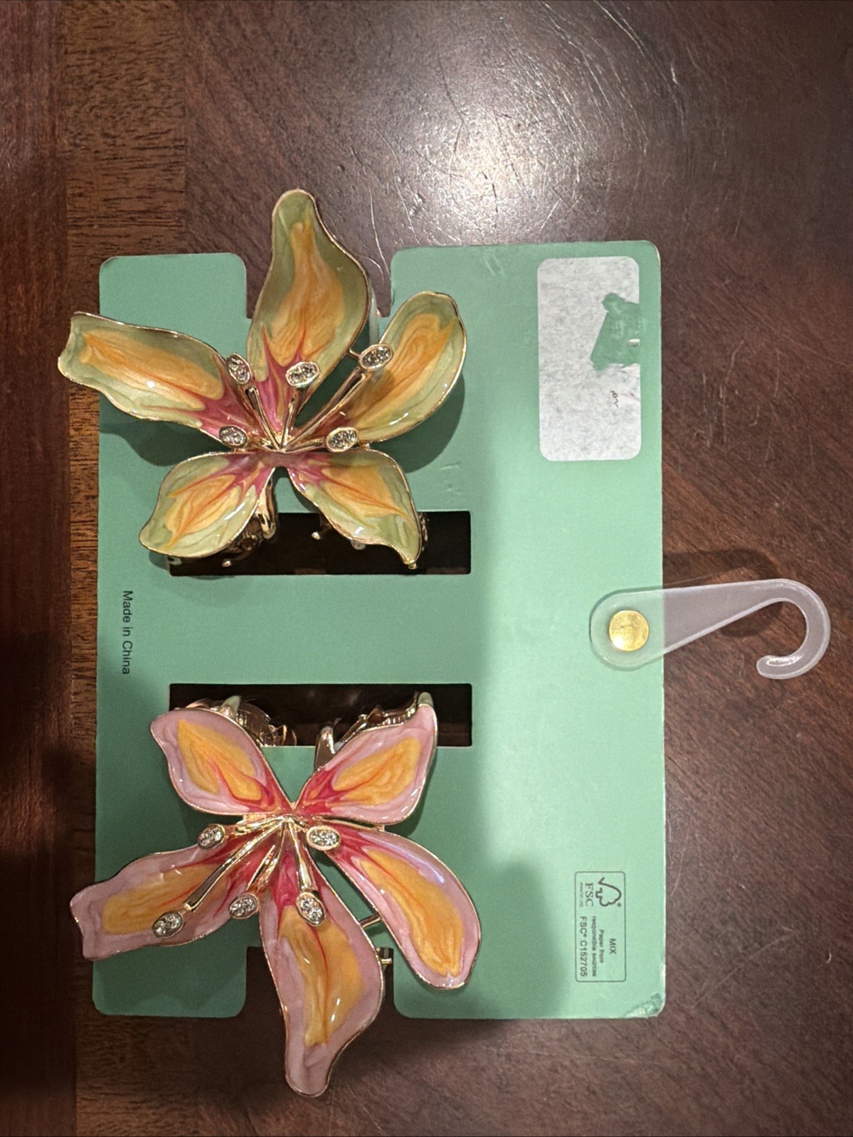 piper k Metal Colorful Flower Hair Clips