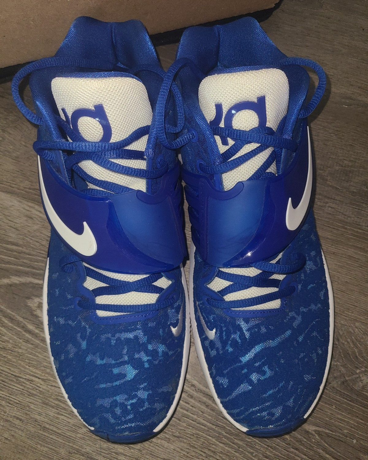 Nike KD 14 TB Game Royal/White Mid Top Lace-Up Mesh Sneakers DM5040-401