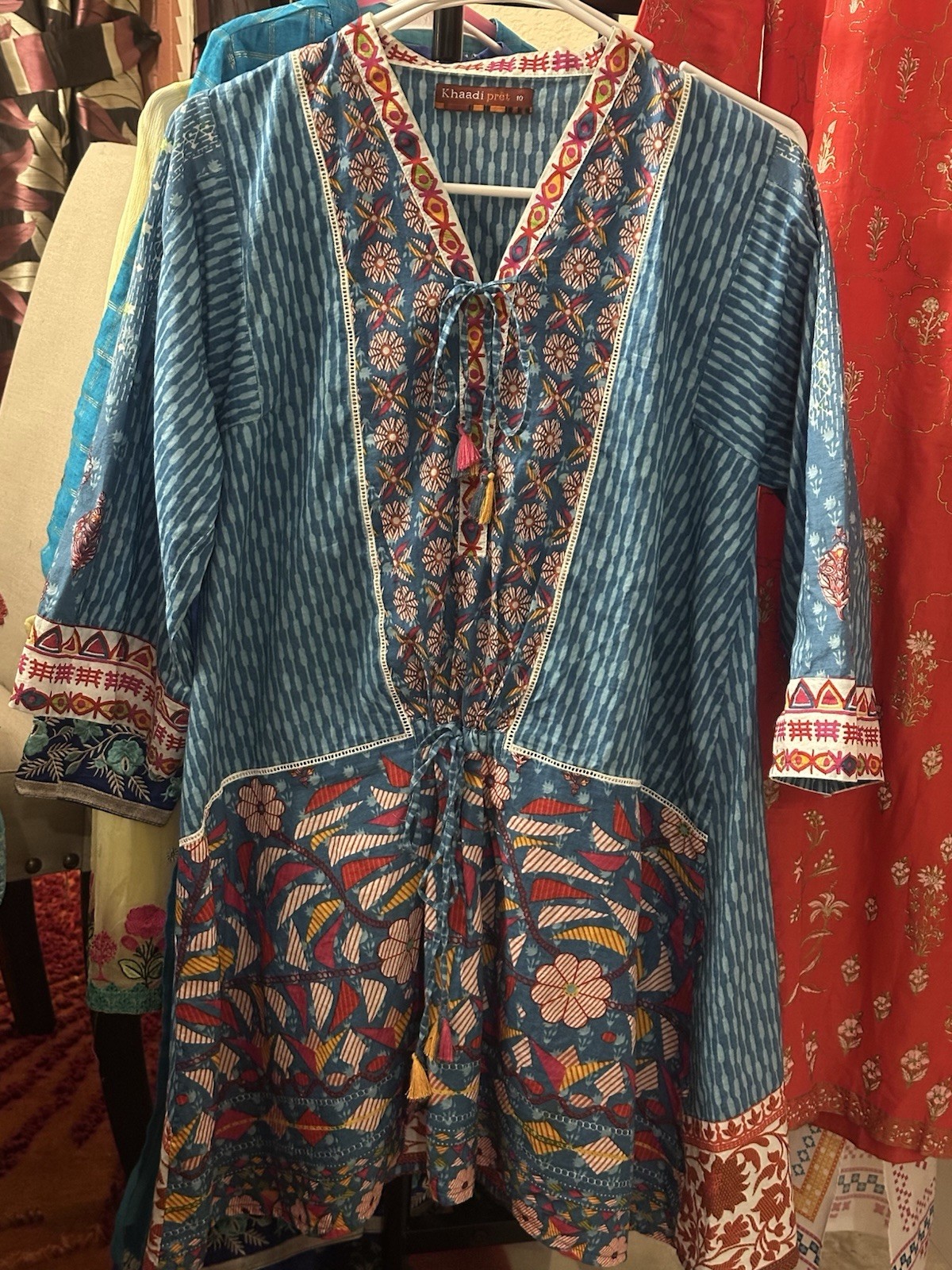 KHAADI kurti Boho 10 EUC Small Medium