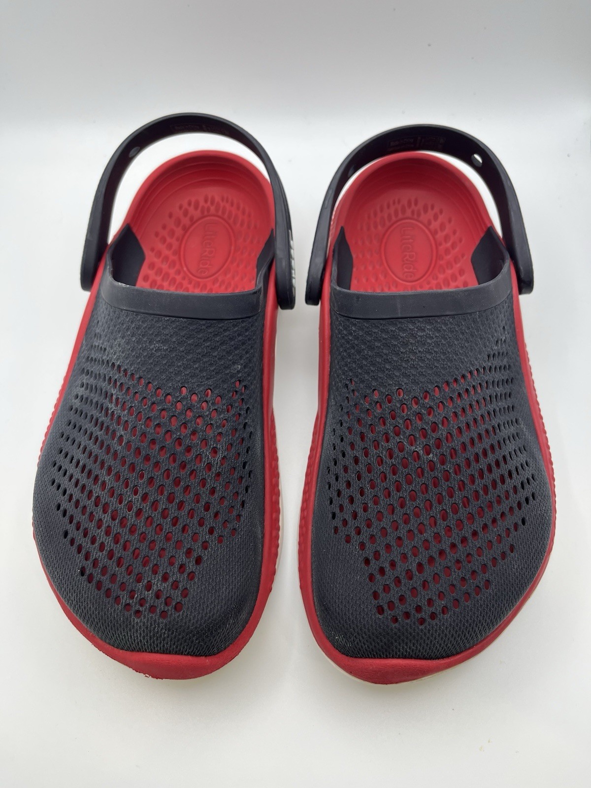 Crocs LiteRide 360 Clog Black Red, Men 4 Women 6, Water Comfort Slip On. EUC