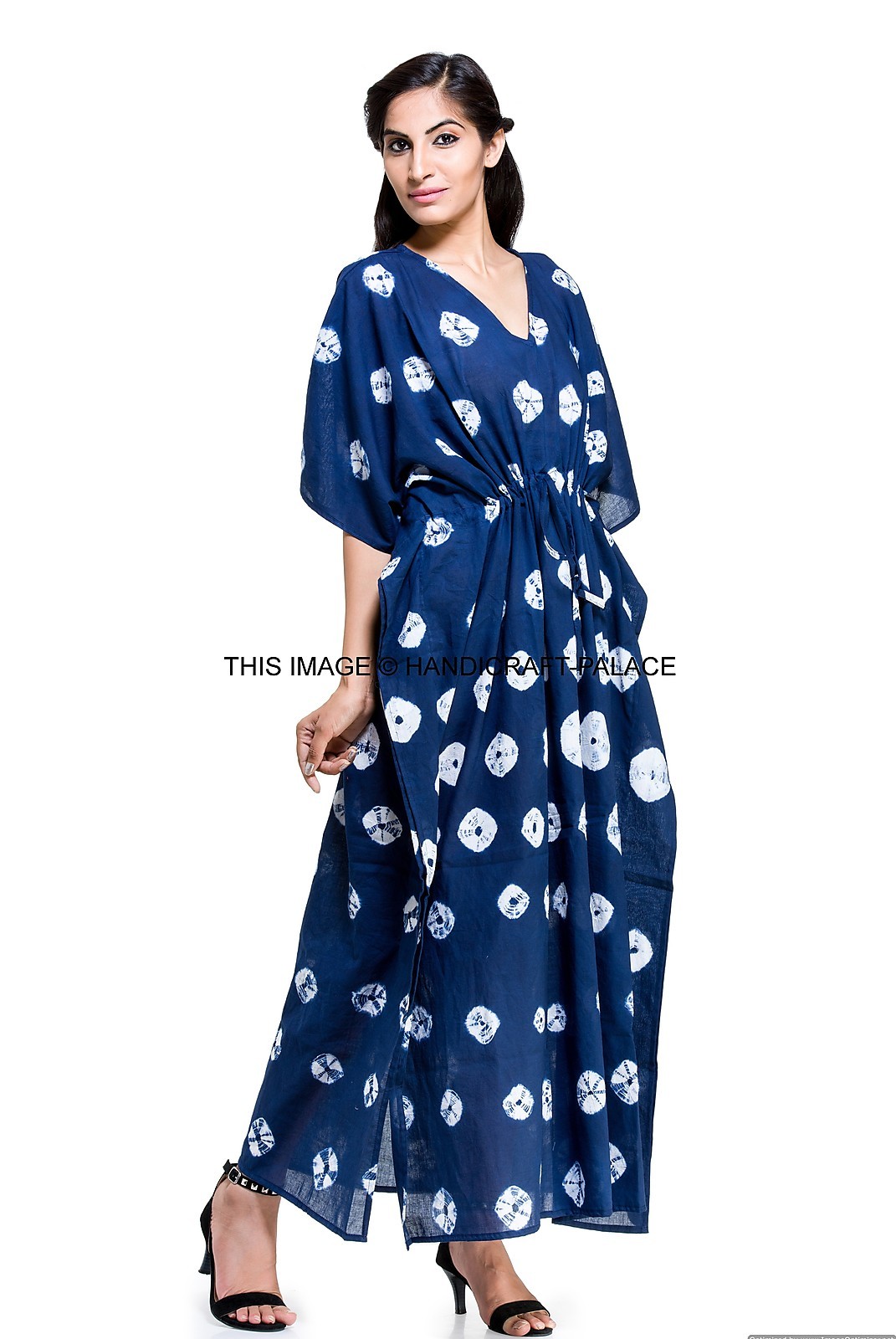 10 Pcs Wholesale Lot of Kaftan Women Kaftan Dress Indigo Blue Beach Long Caftan
