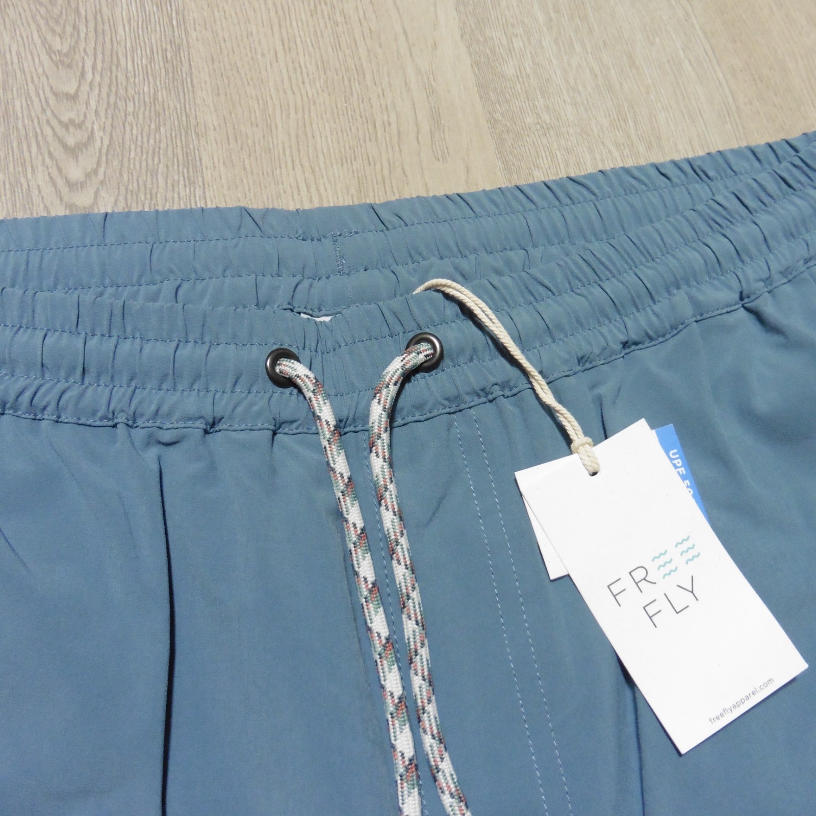 FREE FLY Mens XL ANDROS SHORTS PACIFIC BLUE FISHING STRETCH HYBRID SWIM TRUNK 7″