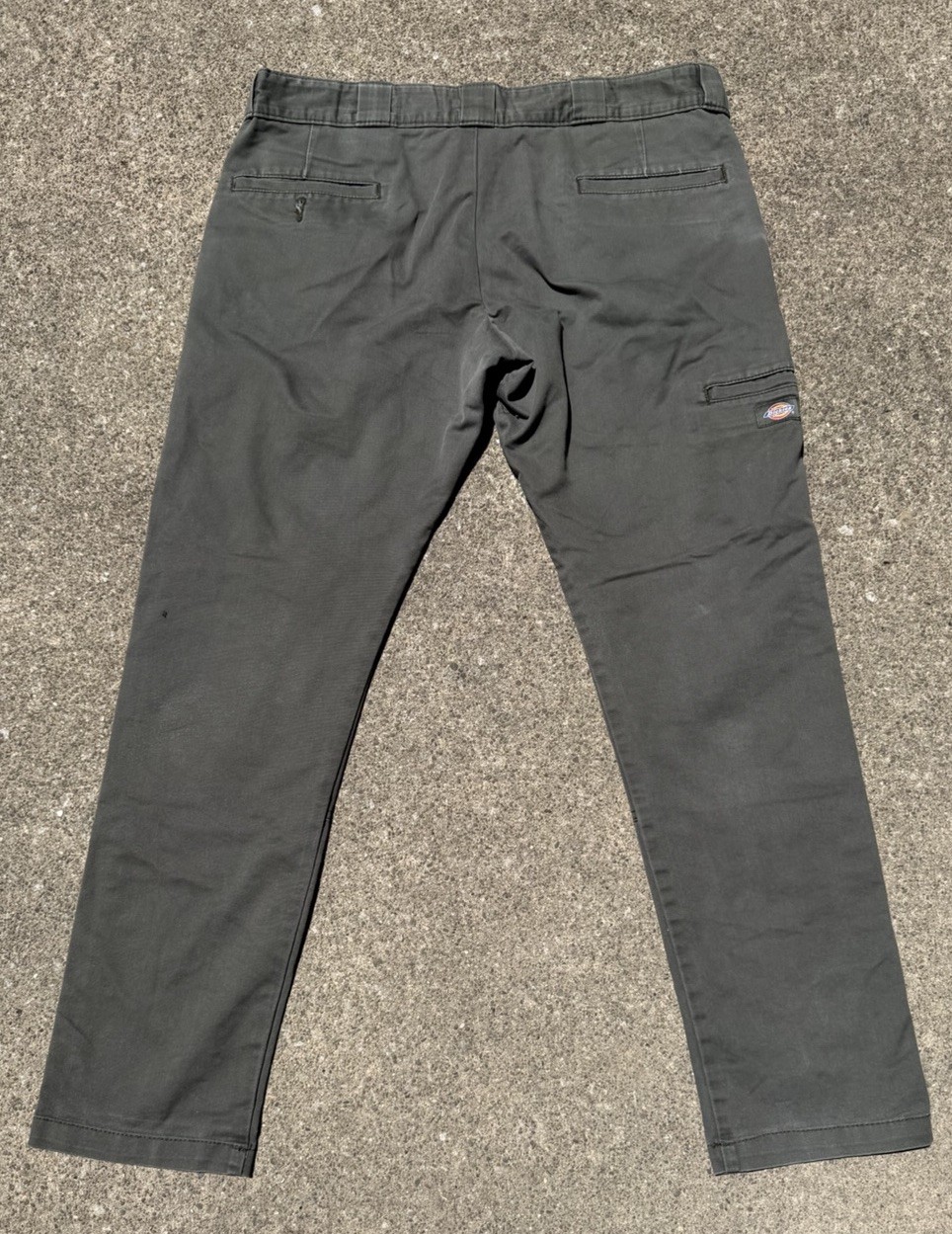 Dickies Double Knee Work pants, 36 Waist, 32 L, In Olive Green Color.