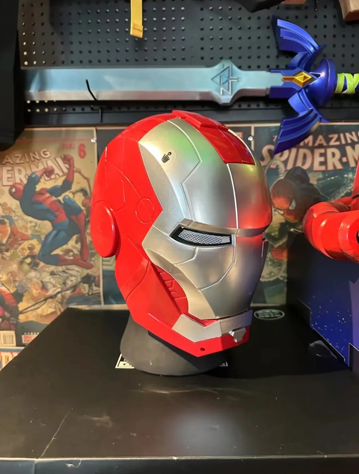 Iron Hero Electronic Helmet Wearable Auto Opening Mask LED Cosplay Adult