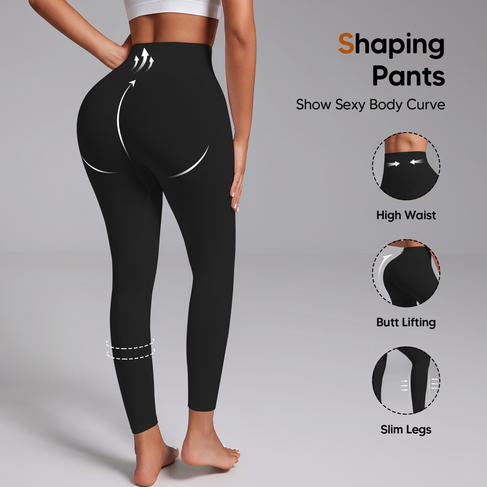 Women Slimming Anti Cellulite Compression Leggings Leg Shaper High Waist Pants