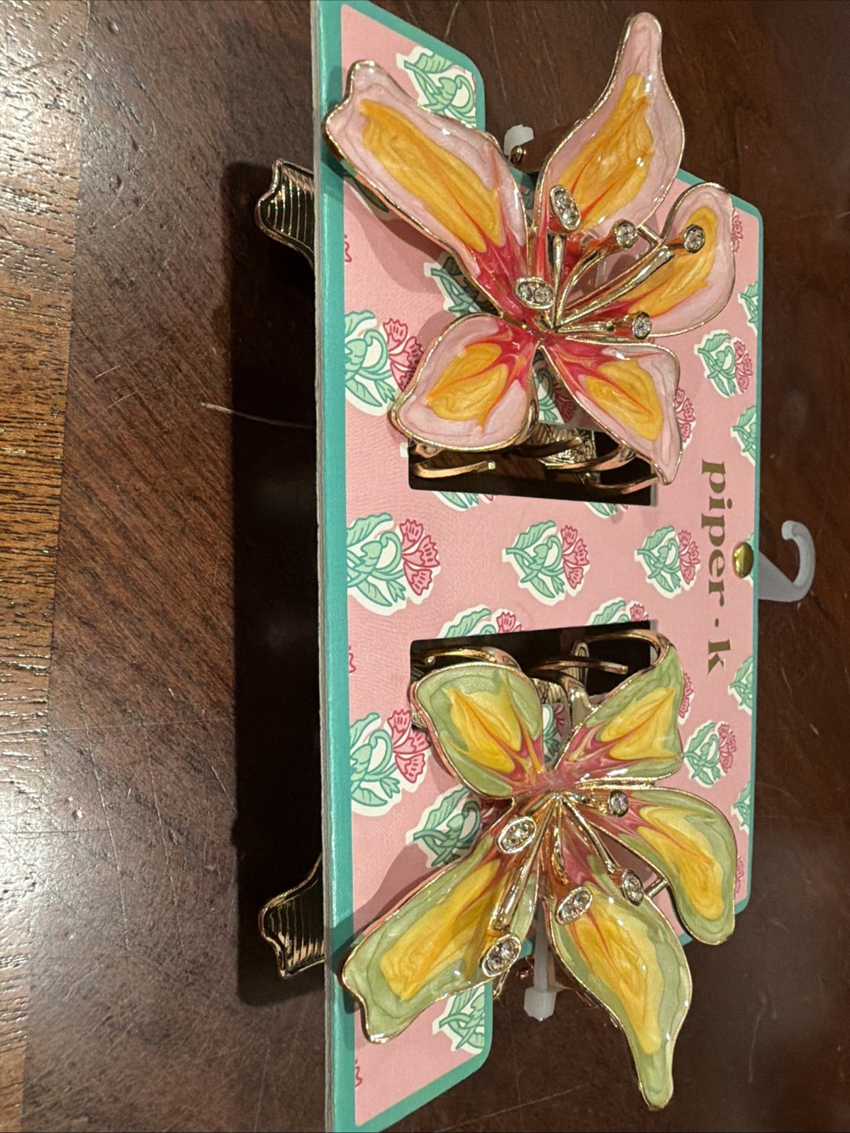 piper k Metal Colorful Flower Hair Clips