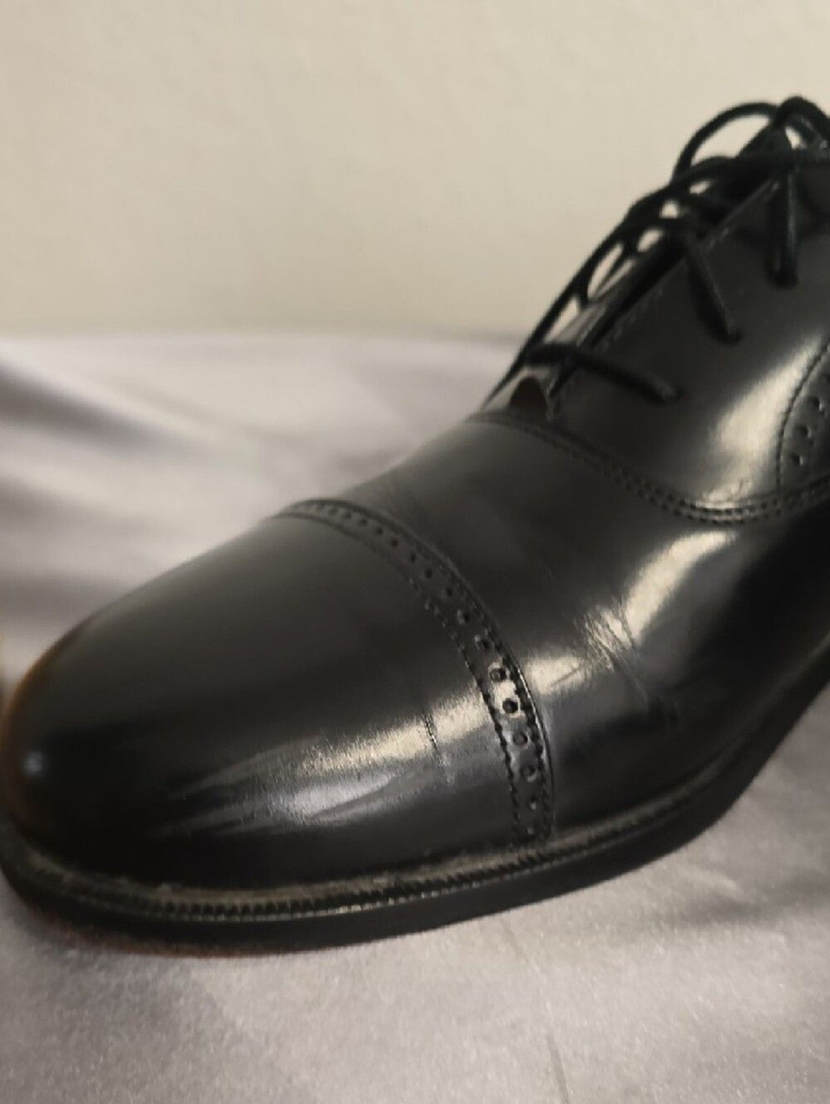 Bostonian Black Cap-Toe Leather Oxford Dress Shoes