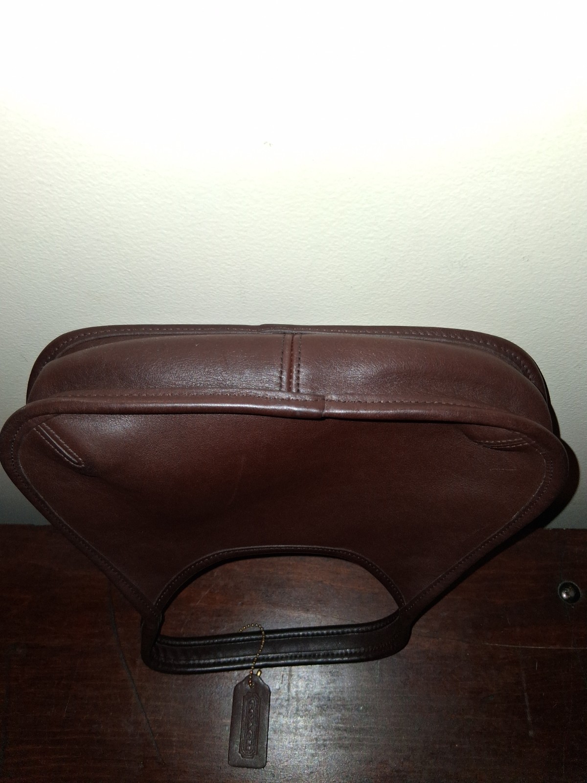 Vintage COACH Mini Ergo Crescent Shoulder Bag 9027 Brown Glove Tanned Leather