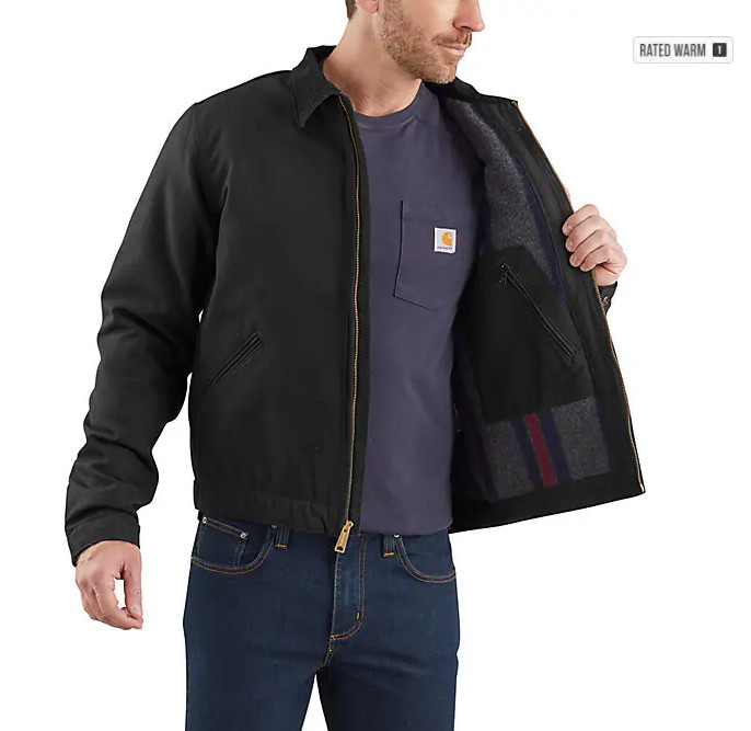 FLASHSALE Carhartt Men’s Iconic J01 Duck Detroit Jacket Regular Fast Ship