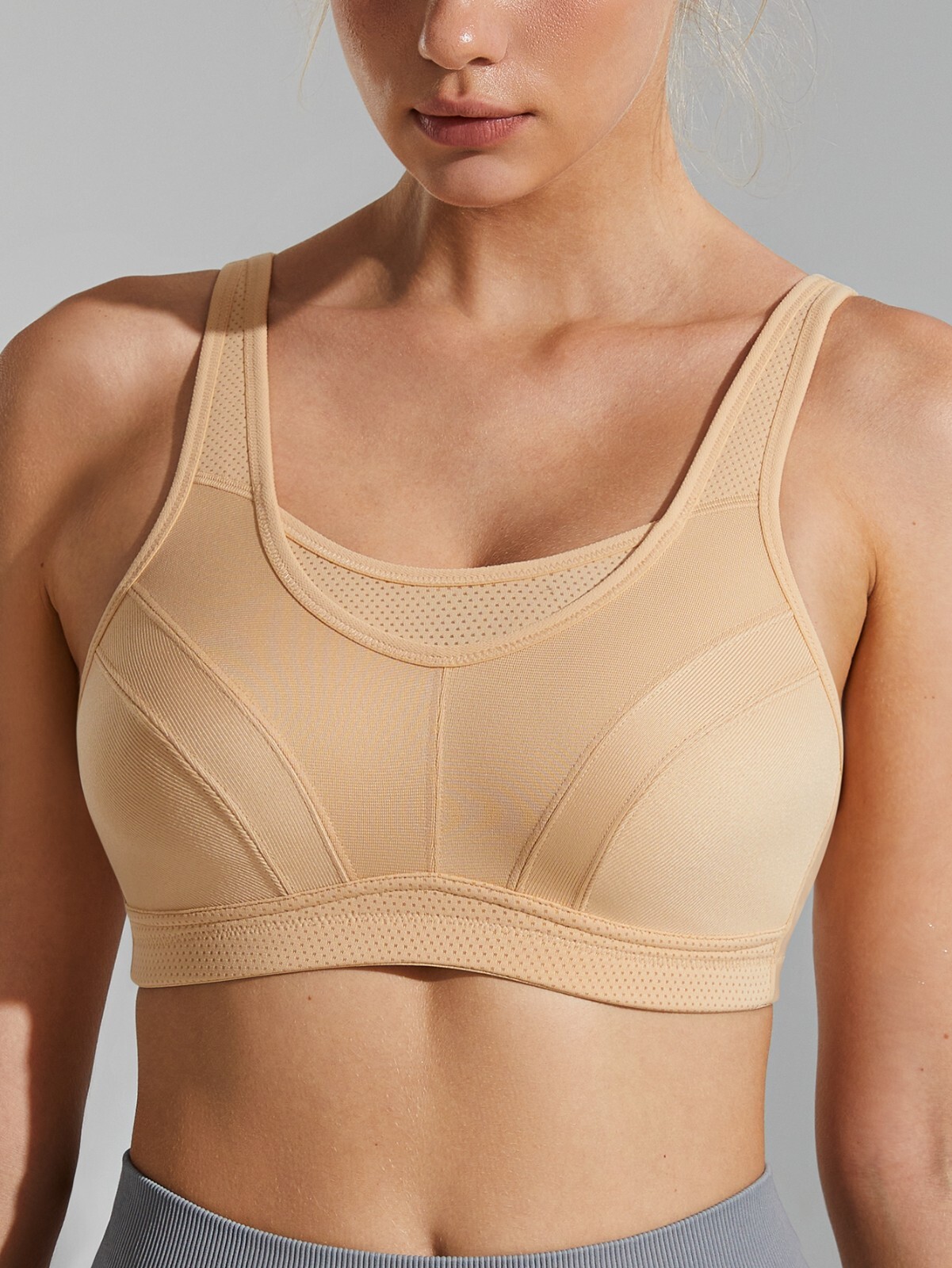 Wingslove Women’s Sports Bra High Impact Support Wirefree Plus Size Yoga Gym Top