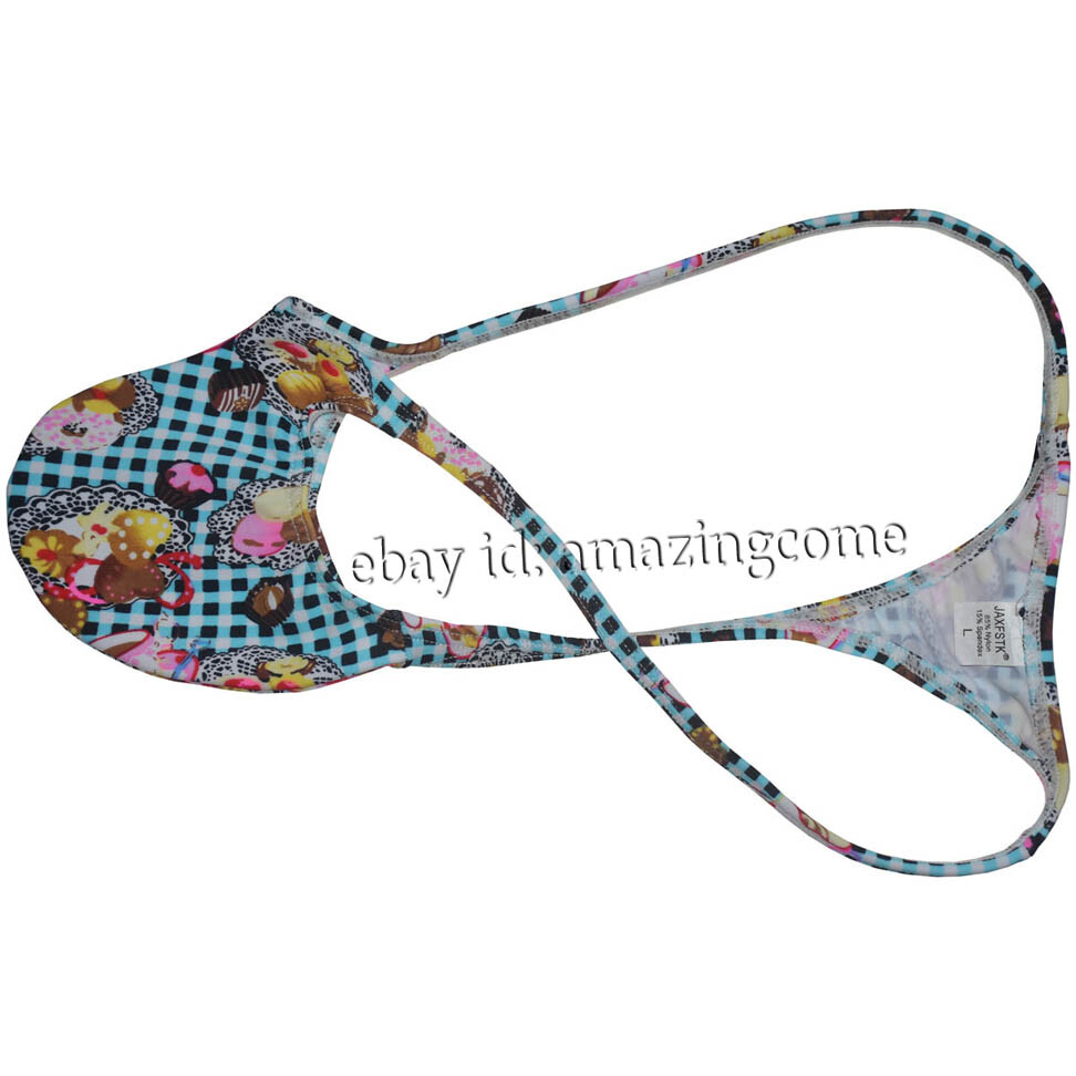 Mens String Thong Contoured Pouch Grape Smugglers Floral Micro Bulge T-back Slim