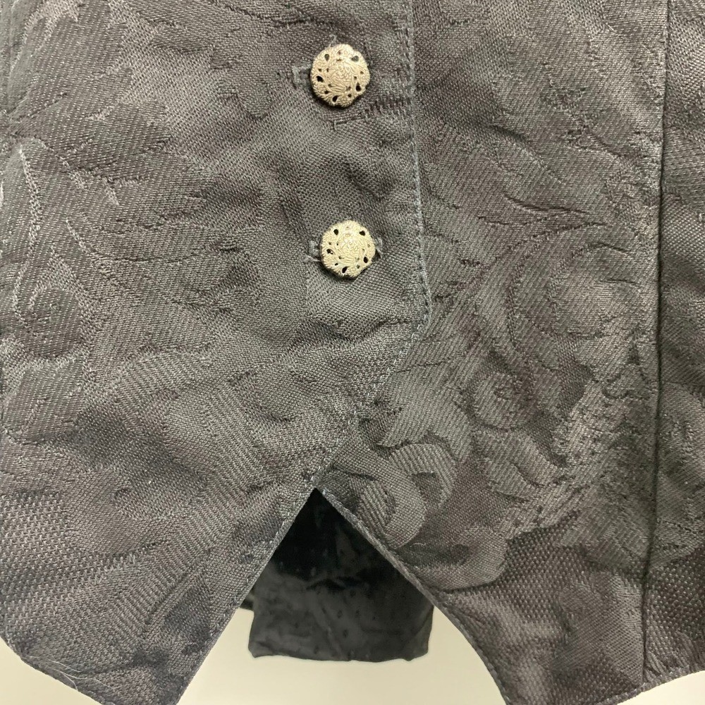 WahMaker Women’s Brocade Jacquard Puff Sleeve Victorian Style Jacket Blazer SZ 8