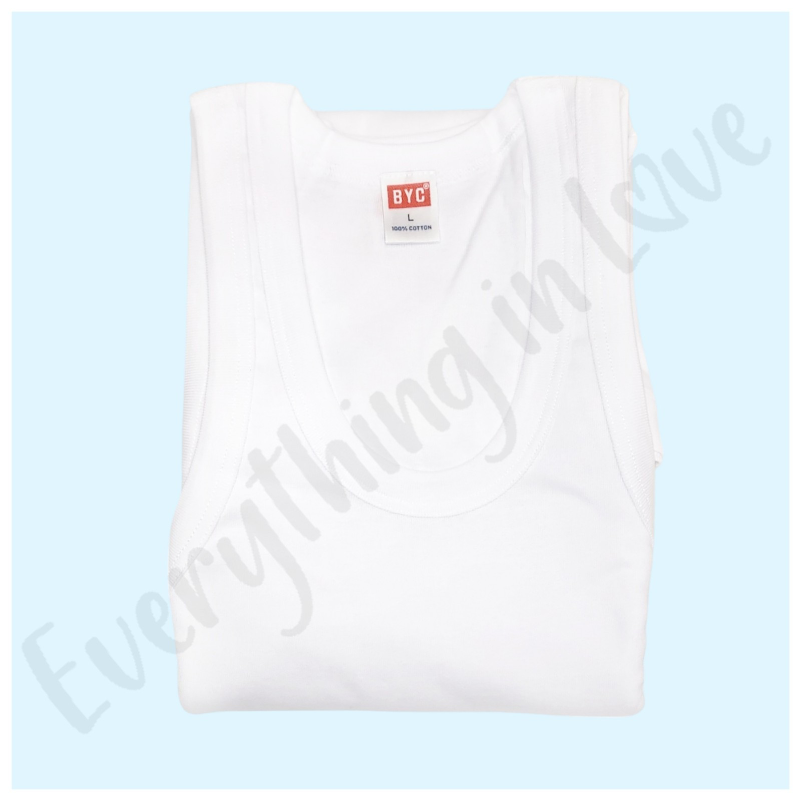 BYC 3 Pack Men 100% Premium Soft Cotton Tank Top Undershirts A Shirts Inner Wear