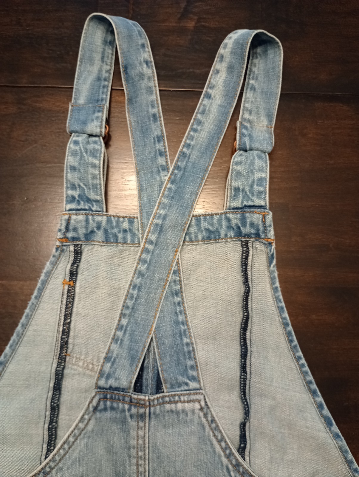 Denim Shortalls Womens Small/25 Bib Overall Shorts Blue Summer Festival EUC