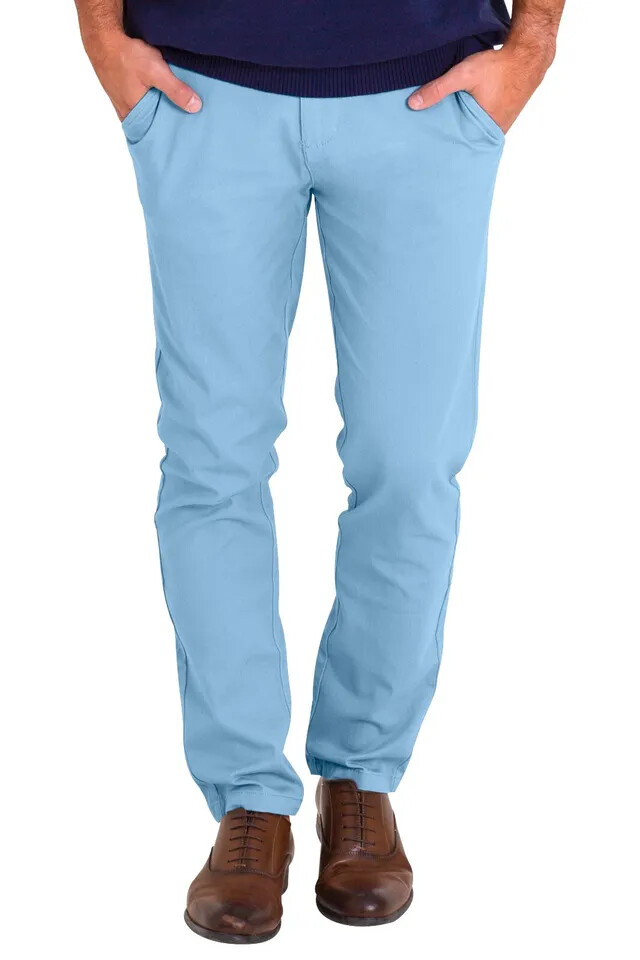 Mens Chino Stretch Pants Slim Fit Casual Cotton Skinny Trouser Dress Pants 30-40